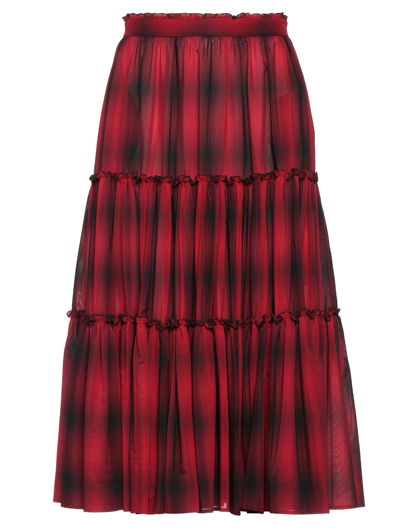 평직, 러플, 타탄체크, 안감없음, 지퍼 클로저, 멀티 포켓, 플레어 스타일. 이미지