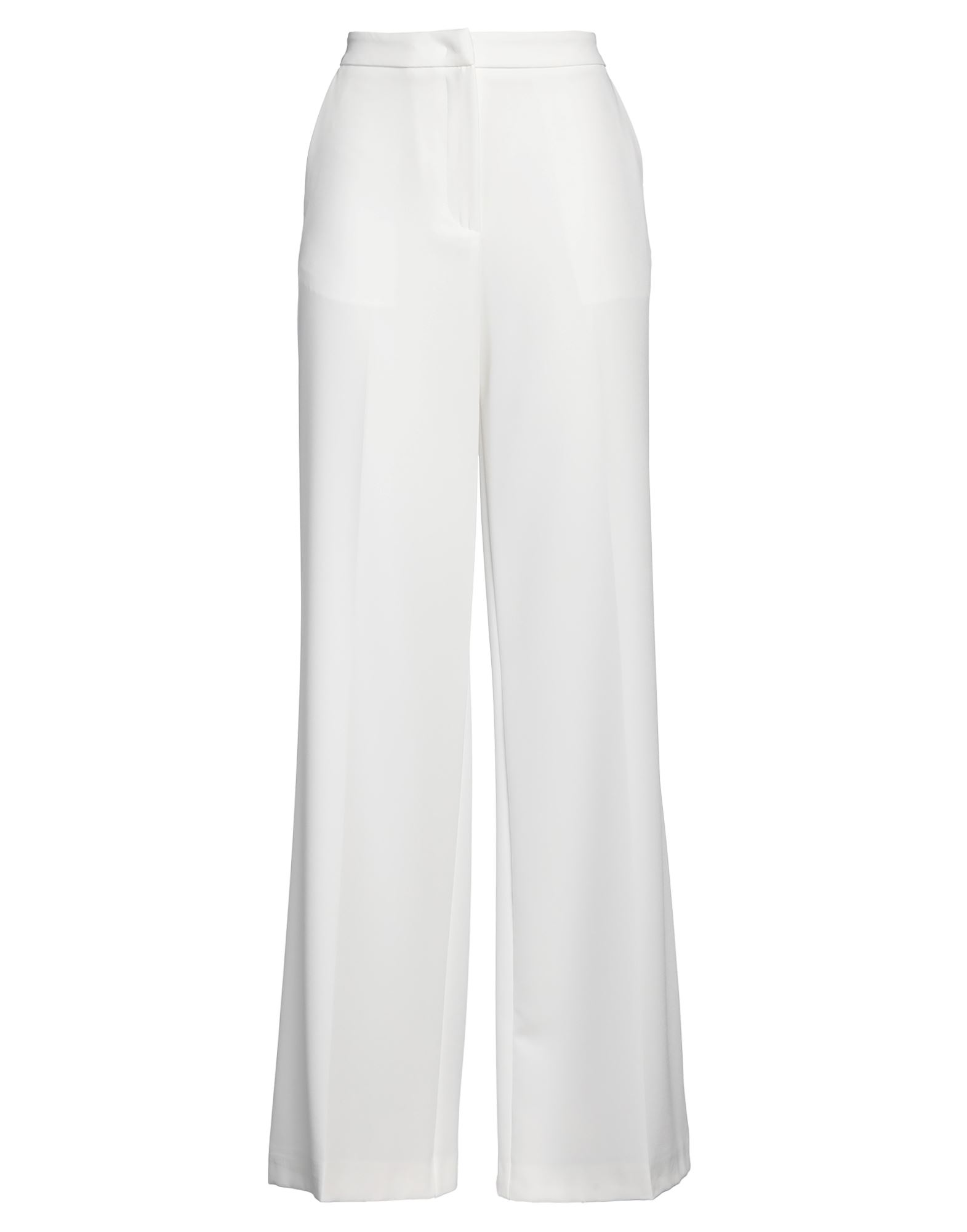 평직, 장식 부착 없음, 솔리드 컬러, 하이 웨이스트, 와이드 레그, 레귤러 핏, 지퍼 클로저, 훅&아이, 멀티 포켓, 스트레치, 테일러드. 이미지