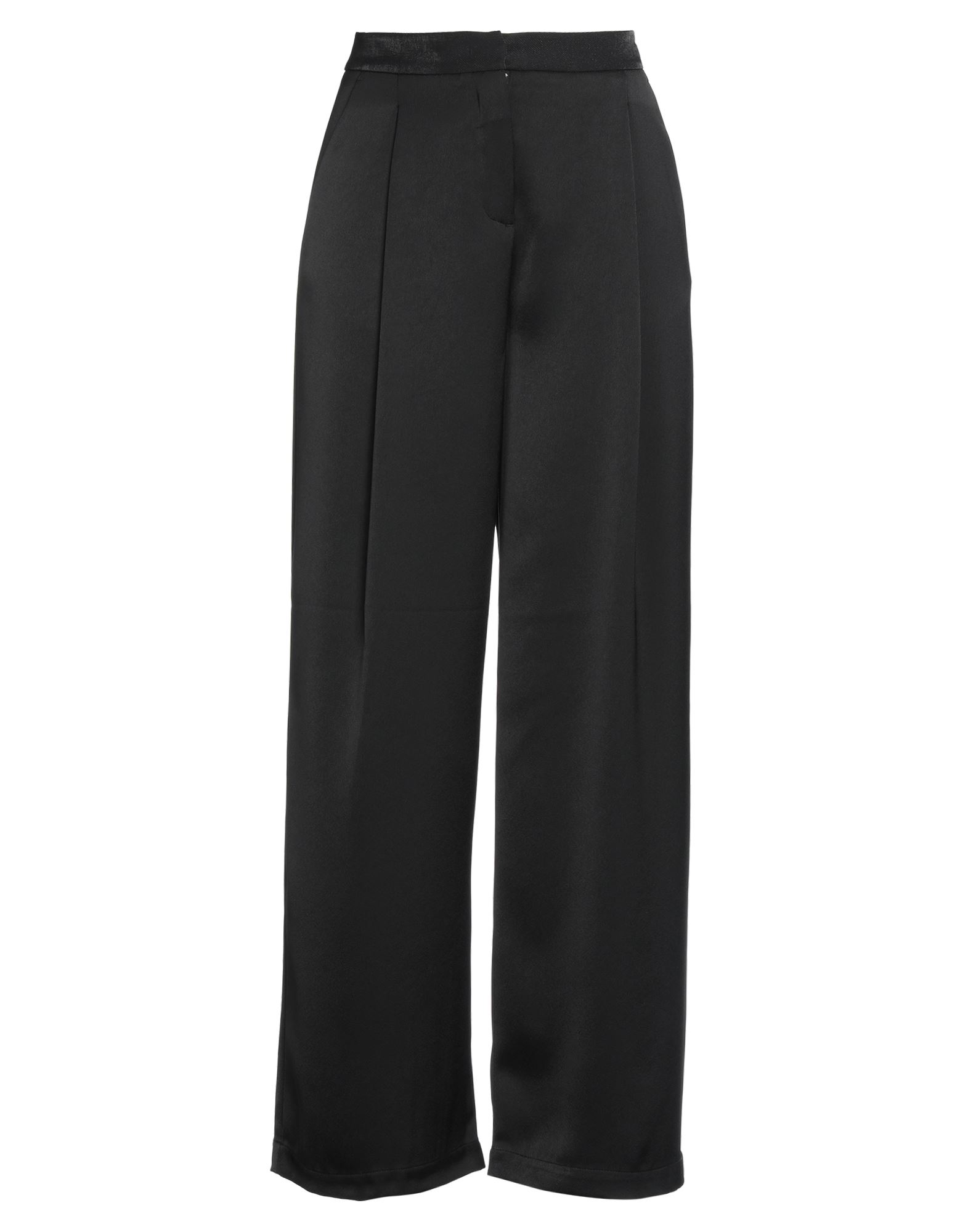 크레이프, 장식 부착 없음, 솔리드 컬러, 하이 웨이스트, 스트레이트 레그, 레귤러 핏, 지퍼 클로저, 버튼 여밈, 멀티 포켓, 기타 바지. 이미지