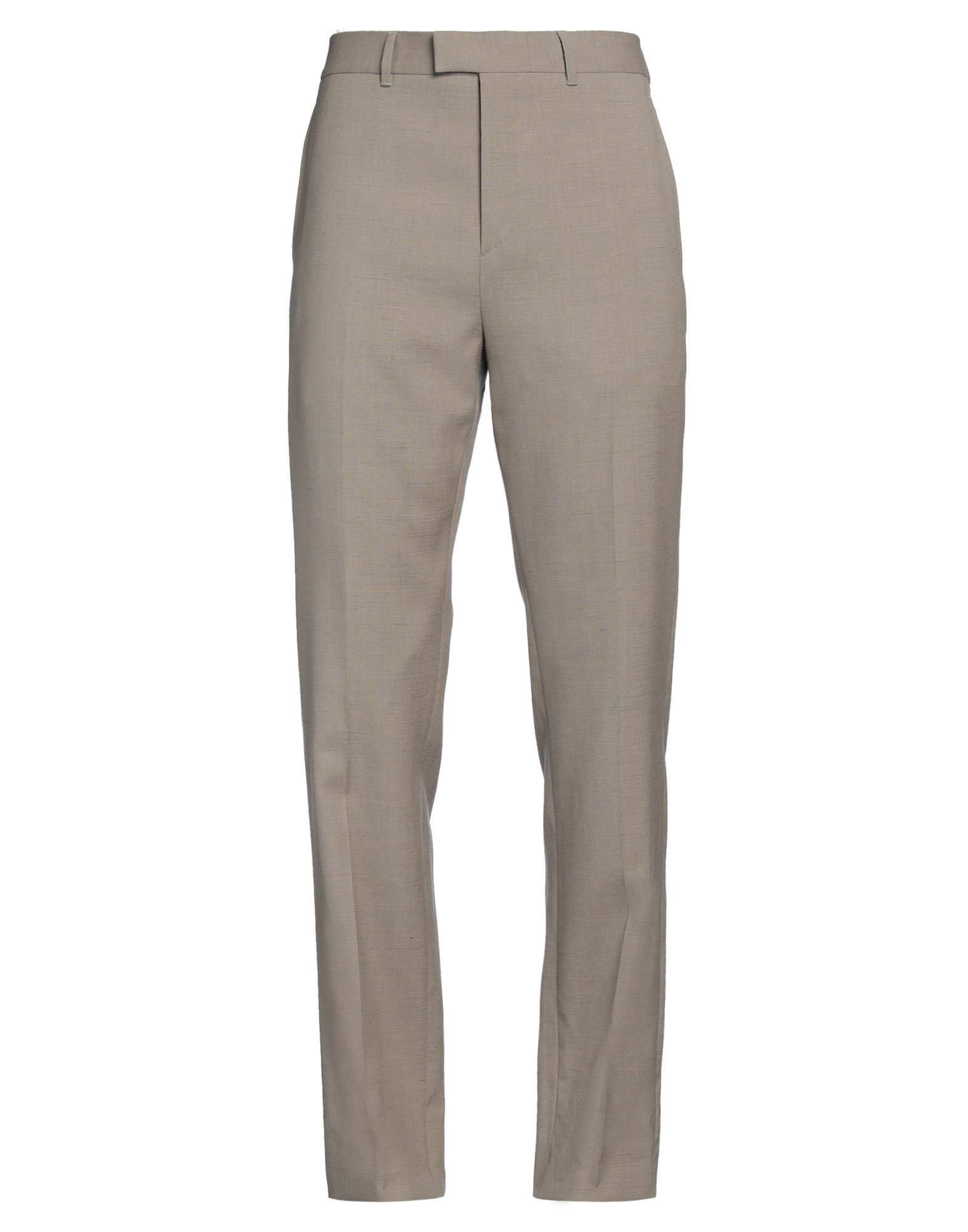 테일러드 팬츠, 울 보일, 산퉁, 장식 부착 없음, 솔리드 컬러, 하이 웨이스트, 스트레이트 레그, 레귤러 핏, 후크 여밈, 지퍼 여밈, 멀티 포켓, 드라이클리닝, 표백 금지, 건조기 사용불가. 이미지