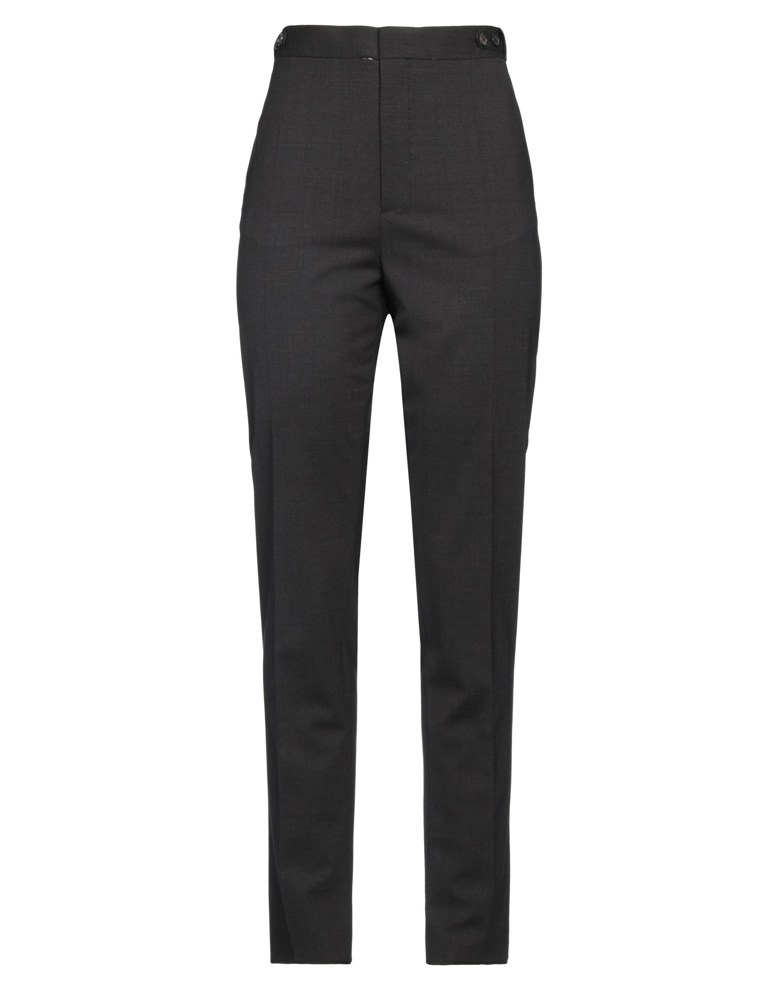 울 보일, 장식 부착 없음, 솔리드 컬러, 하이 웨이스트, 테이퍼드 레그, 레귤러 핏, 지퍼 여밈, 후크 여밈, 멀티 포켓, 스트레치, 동물성 비섬유 자재 함유, 테일러드. 이미지