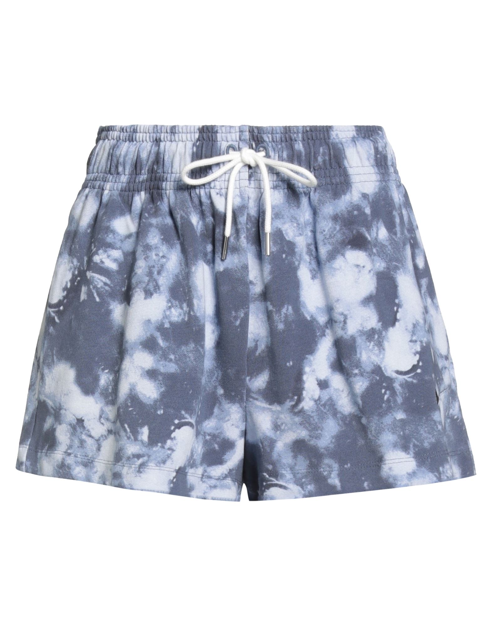 스포츠 쇼츠, 저지, 타이다이, 자수 로고 장식, 하이 웨이스트, 드로스트링 웨이스트, 컴포트 핏, 슬릿 포켓, 세탁기로 세탁, 표백 금지, 건조기 사용가능, 운동이나 야외 활동에 적합한, 스타일과 편안함을 모두 갖춘 퍼포먼스 스포츠웨어. 이미지