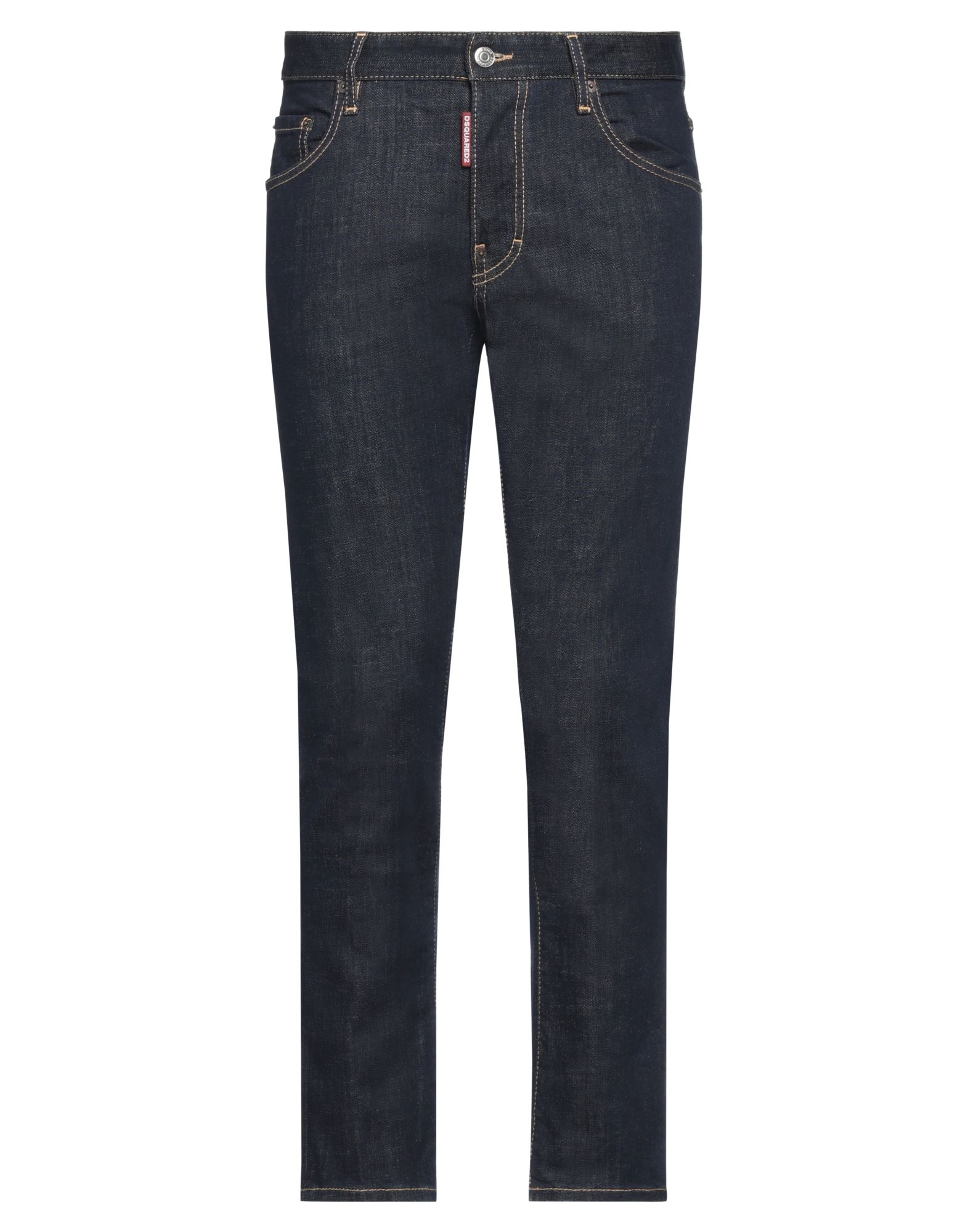 스키니 진, 데님, 브랜드 로고, 솔리드 컬러, 다크 워싱, 노멀 웨이스트, 레귤러 핏, 버튼 여밈, 멀티 포켓, 세탁기 세탁 또는 드라이클리닝, 표백 금지, 건조기 사용불가. 이미지