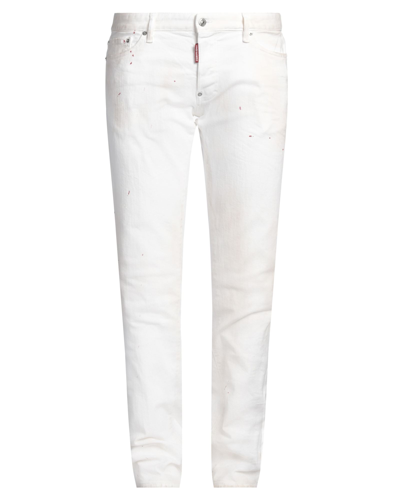 데님, 바랜 효과, 가죽 인서트, 장식 디테일 솔리드 컬러, 컬러 워싱, 로우 크로치, 레귤러 핏, 버튼 여밈, 멀티 포켓, 스트레치, 세탁기로 세탁, 표백 금지, 건조기 사용불가, 동물성 비섬유 자재 함유, 스트레이트 레그 진. 이미지