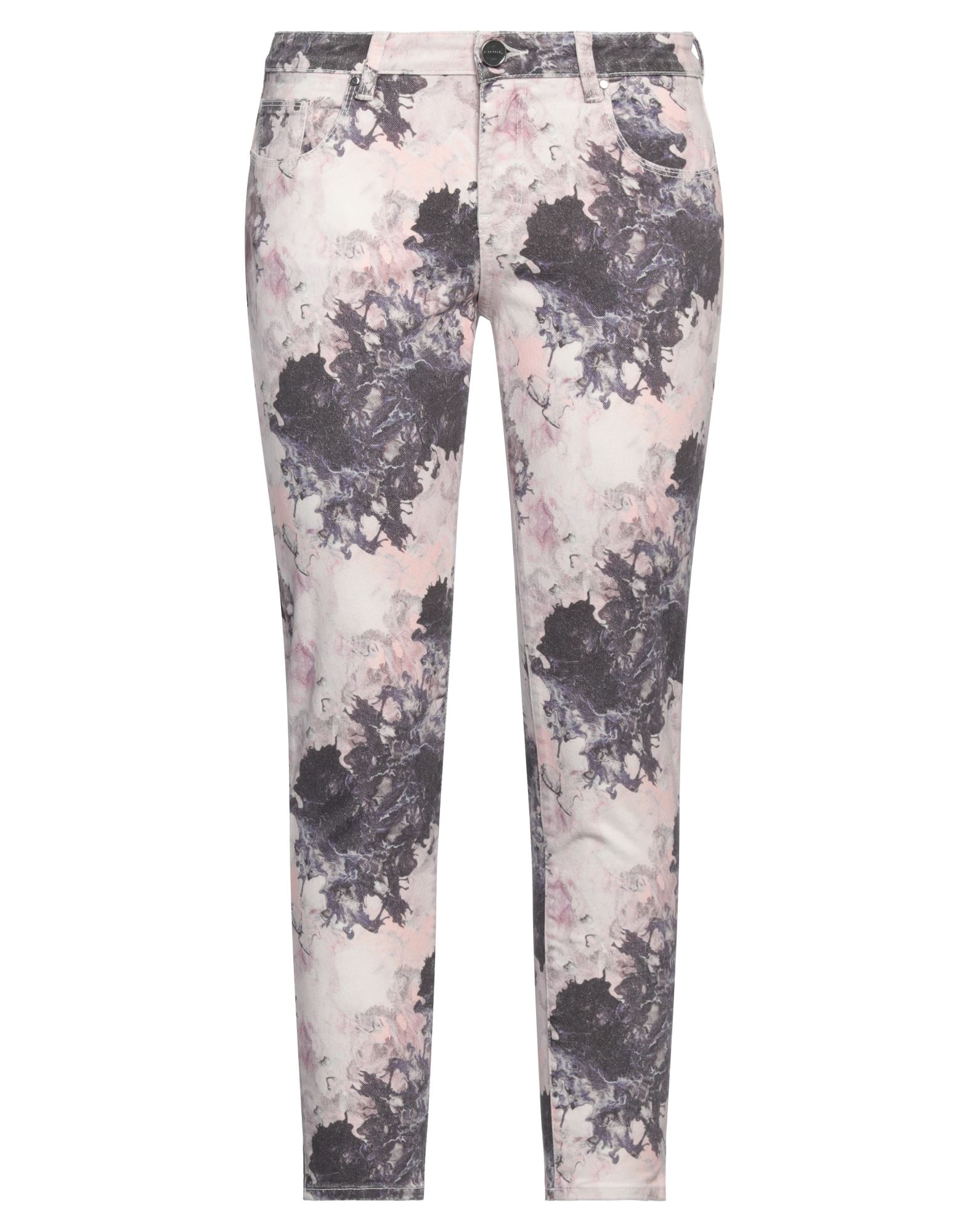 데님, 가죽 인서트, 브랜드 로고, 멀티컬러 패턴, 컬러 워싱, 노멀 웨이스트, 테이퍼드 레그, 스키니, 지퍼 여밈, 1 버튼, 멀티 포켓, 스트레치, 세탁기로 세탁, 건조기 사용불가, 표백 금지, 동물성 비섬유 자재 함유, 스키니 스타일. 이미지