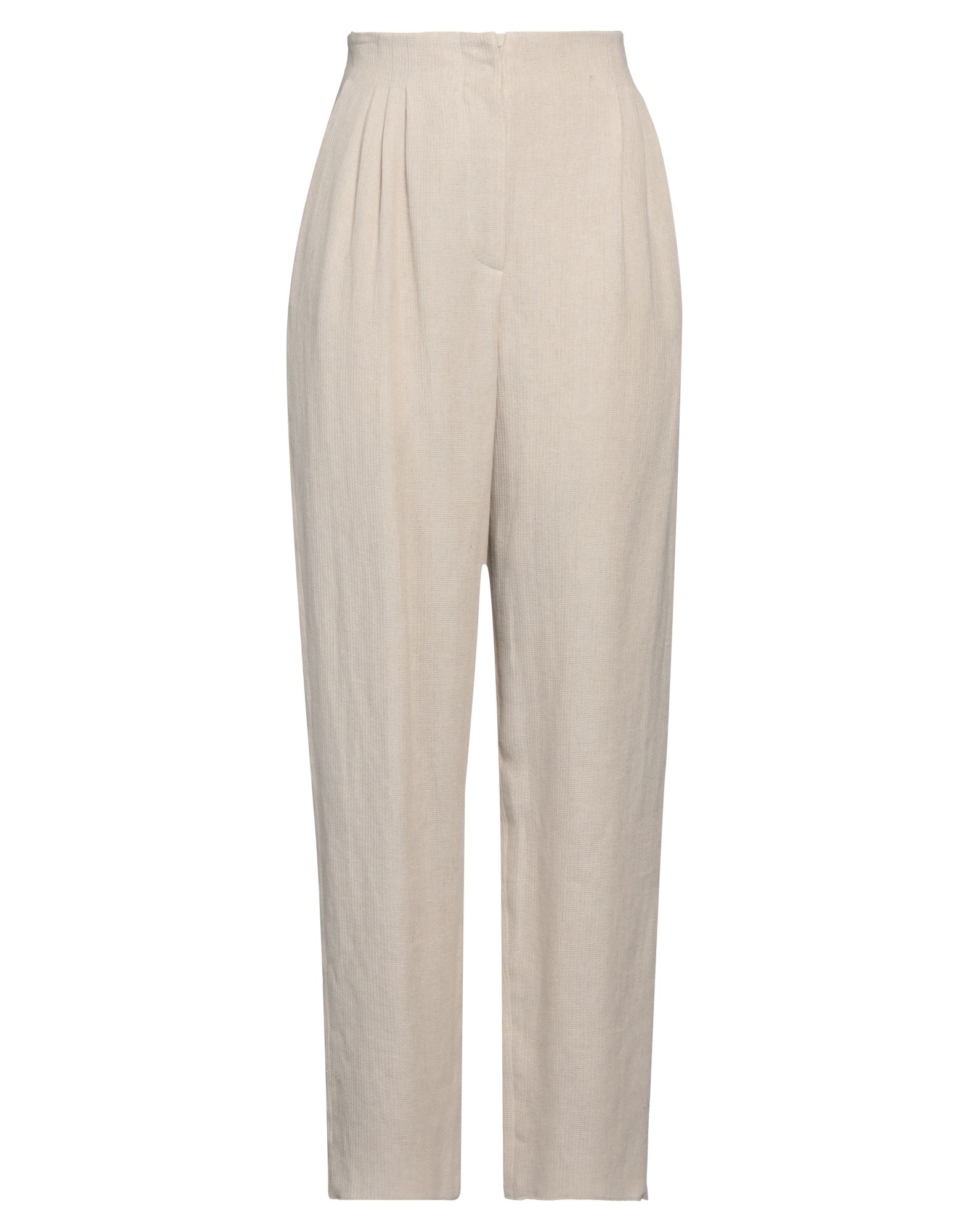 테이퍼드 팬츠, 니트 소재, 라이트웨이트 니트, 솔리드 컬러, 다트, 하이 웨이스트, 레귤러 핏, 지퍼 여밈, 스냅버튼 여밈, 멀티 포켓, 드라이클리닝, 표백 금지, 건조기 사용불가. 이미지