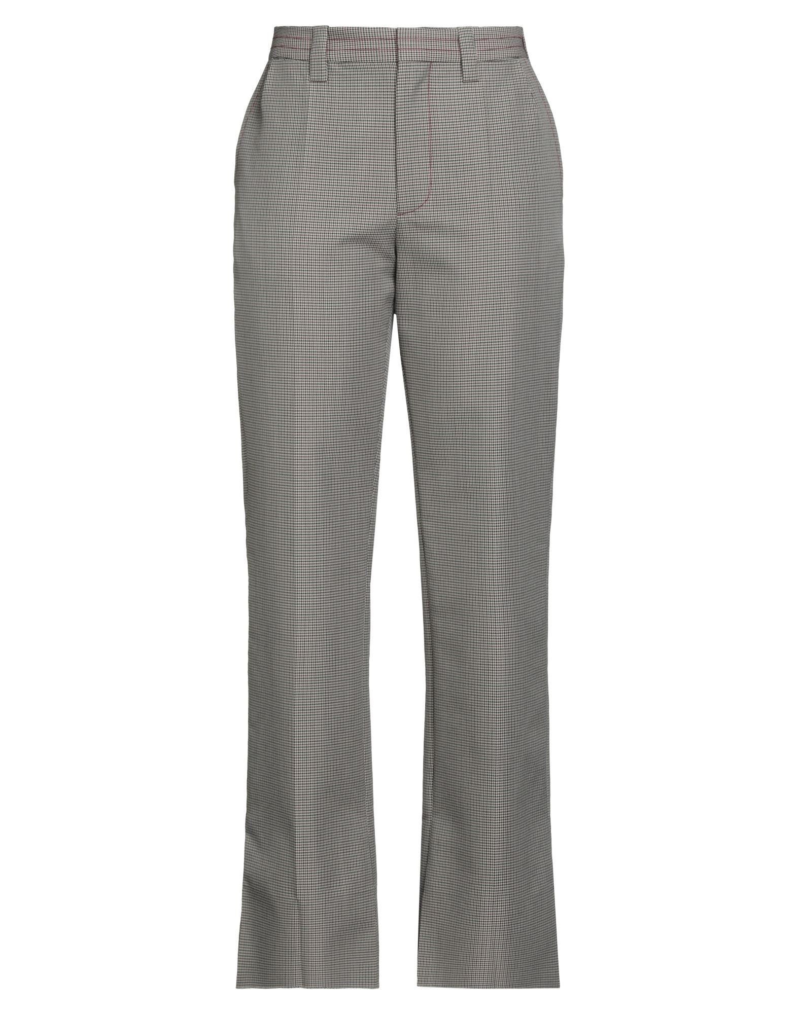 스트레이트 레그 팬츠, 플란넬, 하운드투스, 장식 부착 없음, 하이 웨이스트, 레귤러 핏, 지퍼 여밈, 후크 여밈, 멀티 포켓, 손세탁 또는 드라이클리닝, 표백 금지, 건조기 사용불가, 편안함과 우아함이 결합된 격식을 갖춘 세련된 포멀 오피스 룩, 이 브랜드는 사이즈가 크게 나옵니다. 이미지
