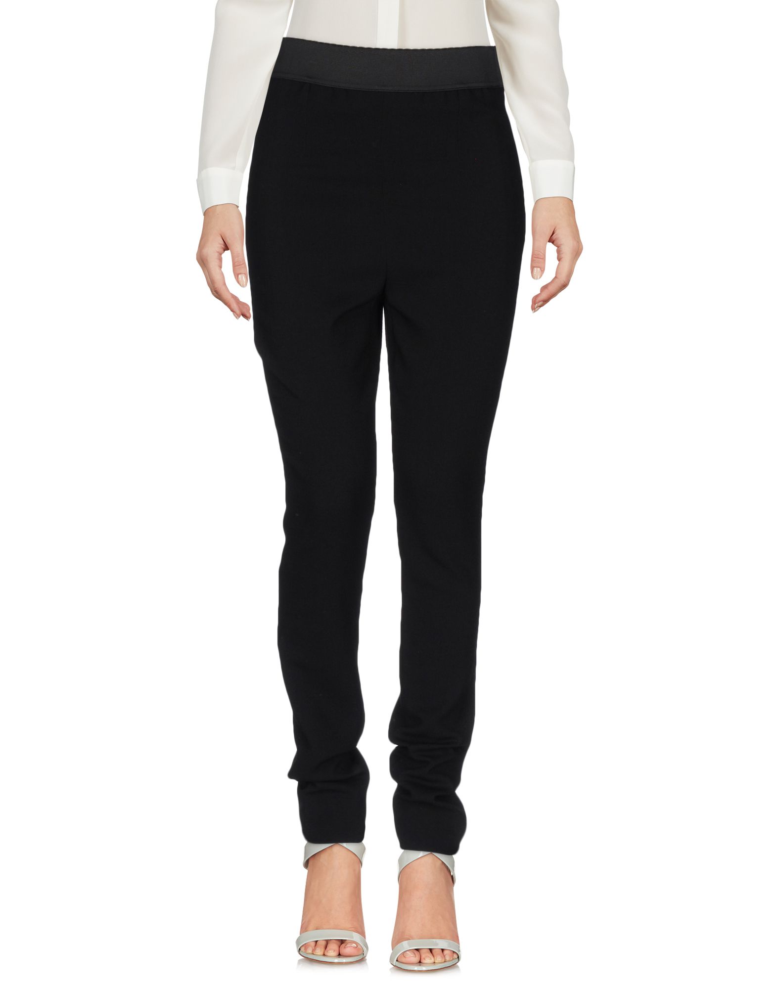 크레이프, 솔리드 컬러, 하이 웨이스트, 스키니, 테이퍼드 레그, 다트, 포켓 없음, 훅&아이, 지퍼여밈, 기타 바지. 이미지