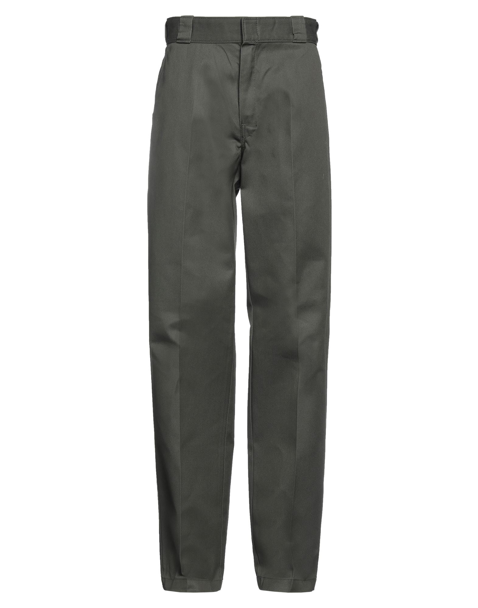 평직, 브랜드 로고, 솔리드 컬러, 하이 웨이스트, 테이퍼드 레그, 레귤러 핏, 지퍼 클로저, 훅&아이, 멀티 포켓, 치노. 이미지