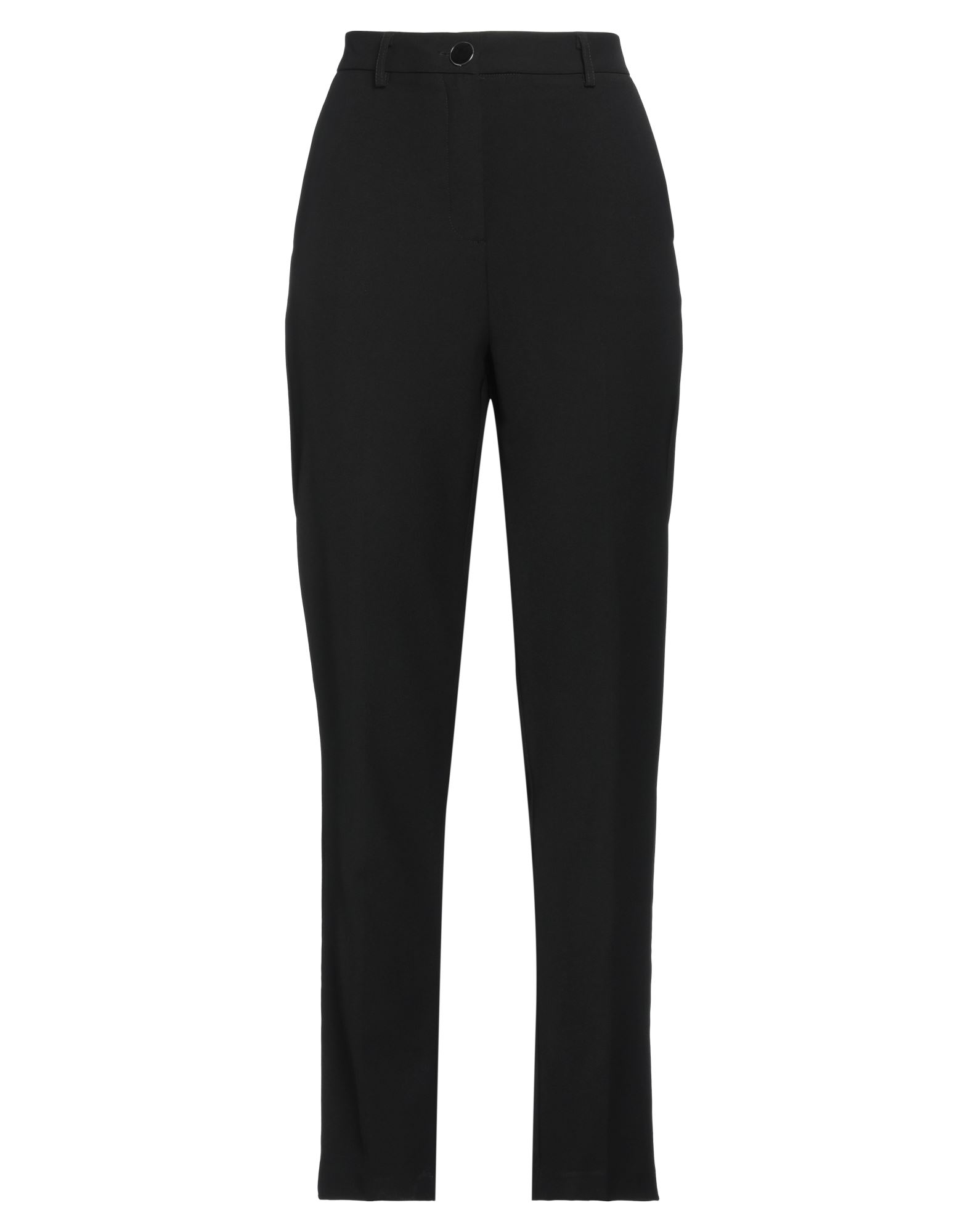 트윌, 장식 부착 없음, 솔리드 컬러, 하이 웨이스트, 벨트 루프, 레귤러 핏, 안감없음, 지퍼 여밈, 1 버튼, 멀티 포켓, 스트레치, 세탁기로 세탁, 표백 금지, 건조기 사용가능, 테이퍼드 팬츠. 이미지