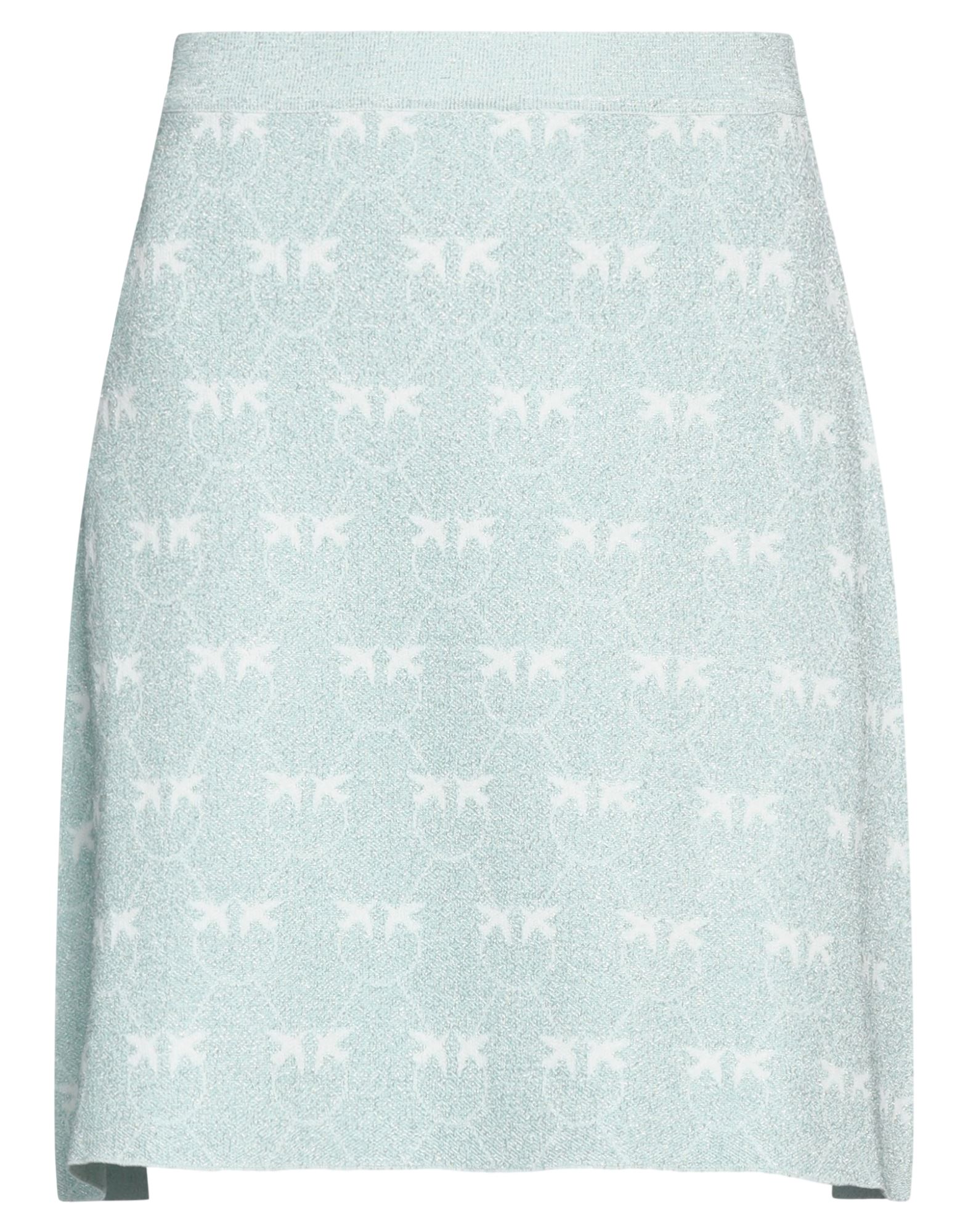 니트 소재, 메탈릭 효과, 라이트웨이트 니트, 장식 부착 없음, 로고 디자인, 안감없음, 포켓 없음, 플레어 스커트. 이미지