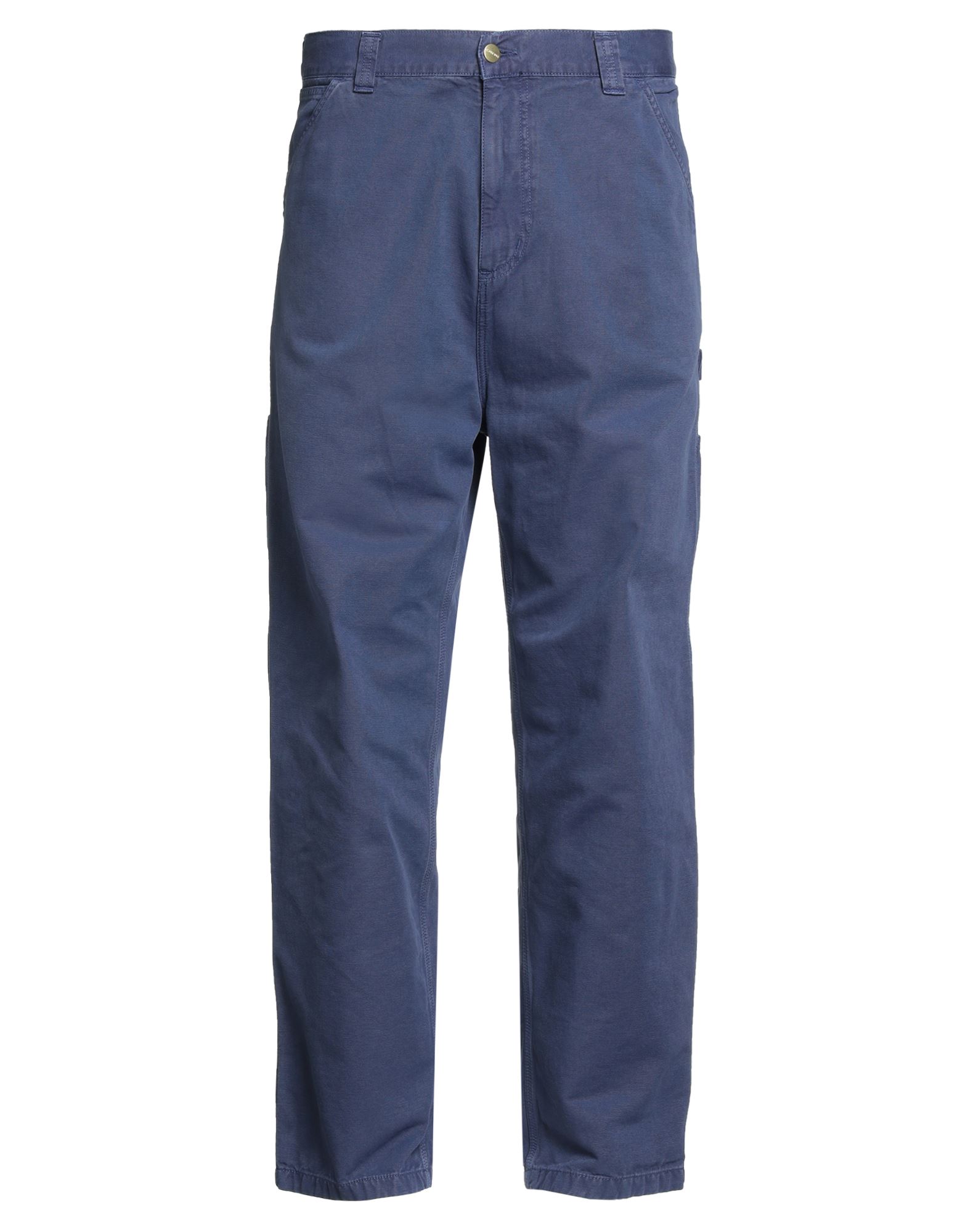 캐주얼 팬츠, 우븐, 솔리드 컬러, 브랜드 로고, 로우 크로치, 벨트 루프, 와이드 레그, 컴포트 핏, 지퍼 여밈, 1 버튼, 멀티 포켓, 세탁기 세탁 또는 드라이클리닝, 표백 금지, 건조기 사용가능. 이미지