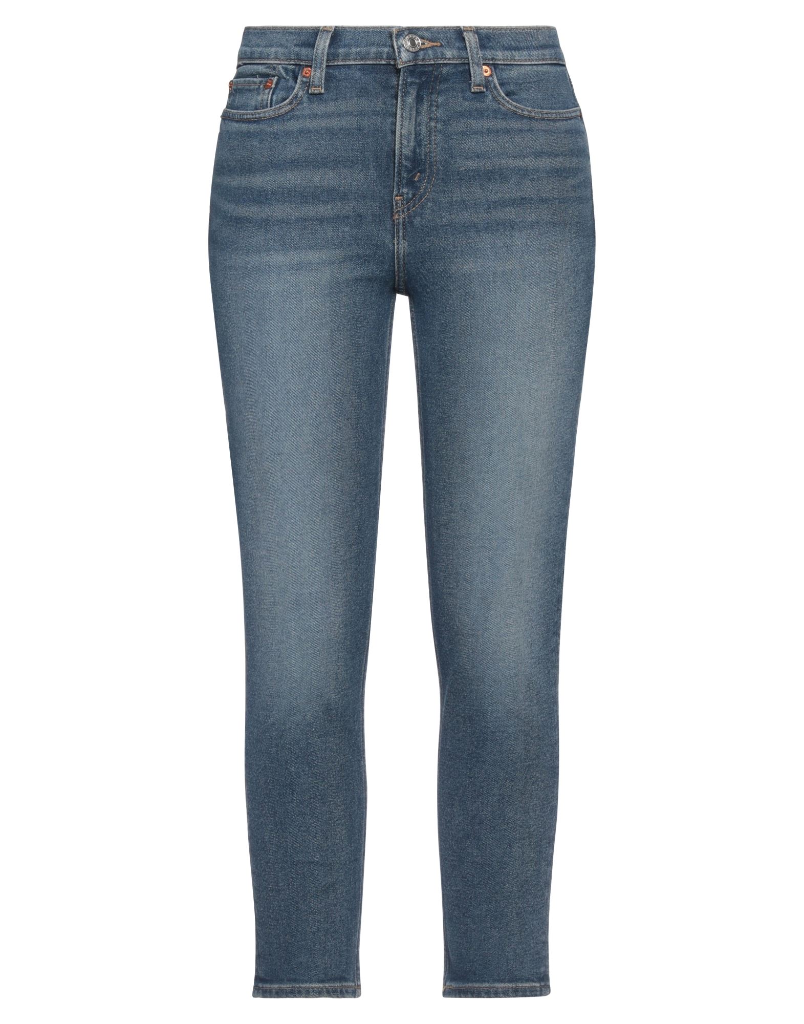 데님, 바랜 효과, 브랜드 로고, 가죽 인서트, 솔리드 컬러, 미디엄 워싱, 하이 웨이스트, 레귤러 핏, 1 버튼, 지퍼 여밈, 멀티 포켓, 세탁기 세탁 또는 드라이클리닝, 건조기 사용가능, 동물성 비섬유 자재 함유, 스키니 진. 이미지