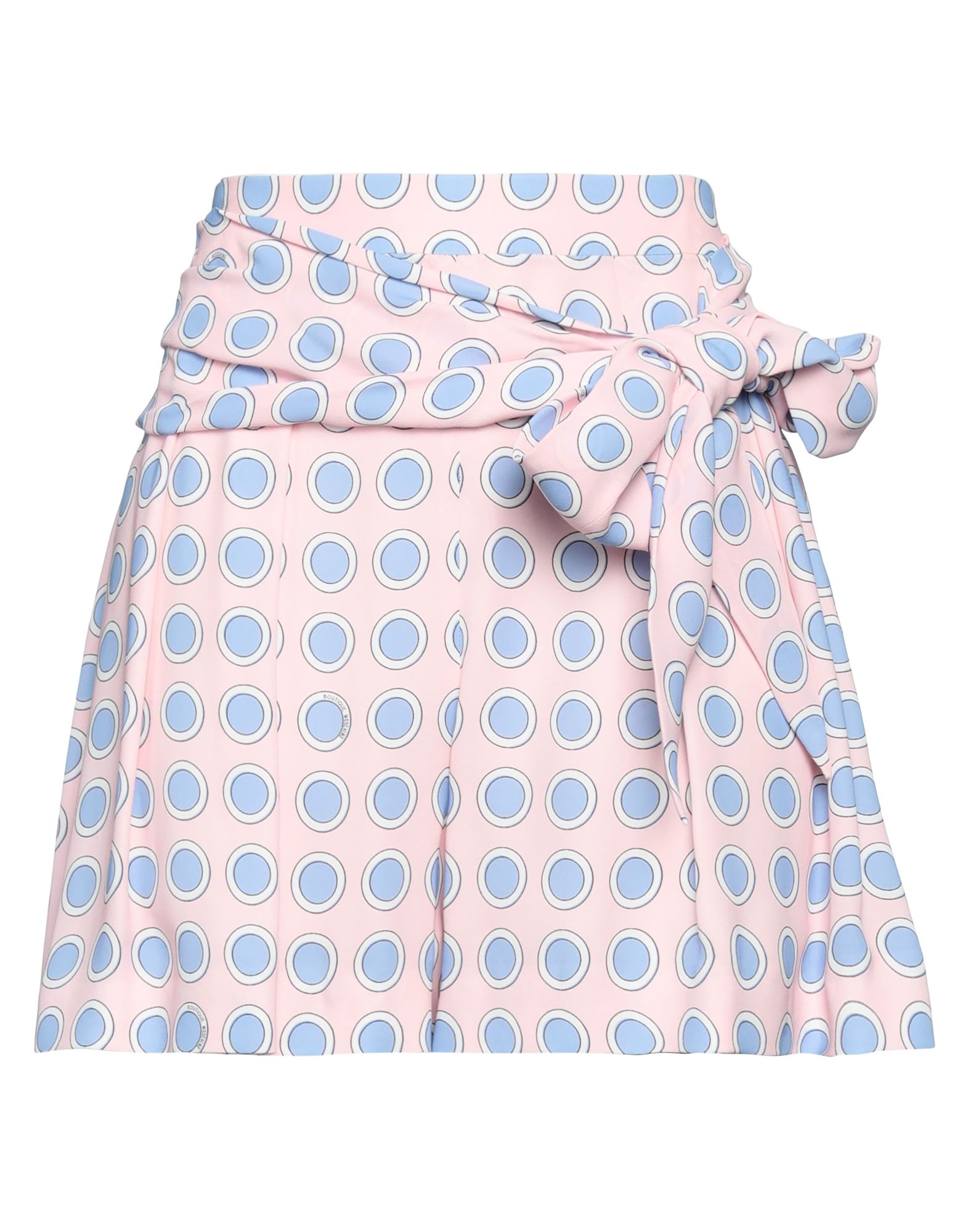 크레이프, 다트, 브랜드 로고, 폴카도트, 하이 웨이스트, 지퍼 여밈, 포켓 없음, 손세탁 또는 드라이클리닝, 건조기 사용불가, 표백 금지, 테일러드. 이미지