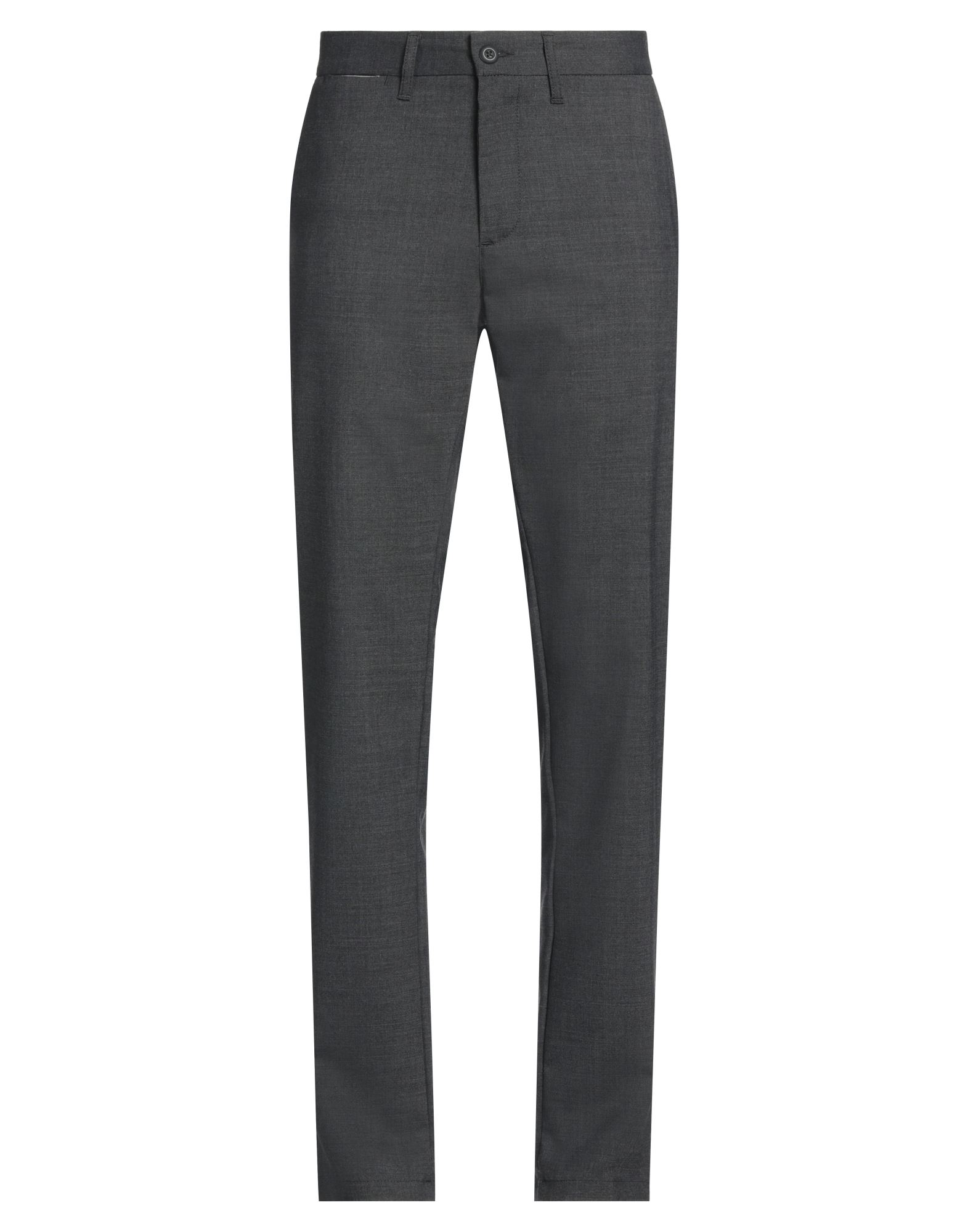 테일러드 팬츠, 우븐, 솔리드 컬러, 브랜드 로고, 하이 웨이스트, 벨트 루프, 스트레이트 레그, 레귤러 핏, 지퍼 여밈, 1 버튼, 멀티 포켓, 스트레치, 세탁기 세탁 또는 드라이클리닝, 표백 금지, 건조기 사용불가. 이미지