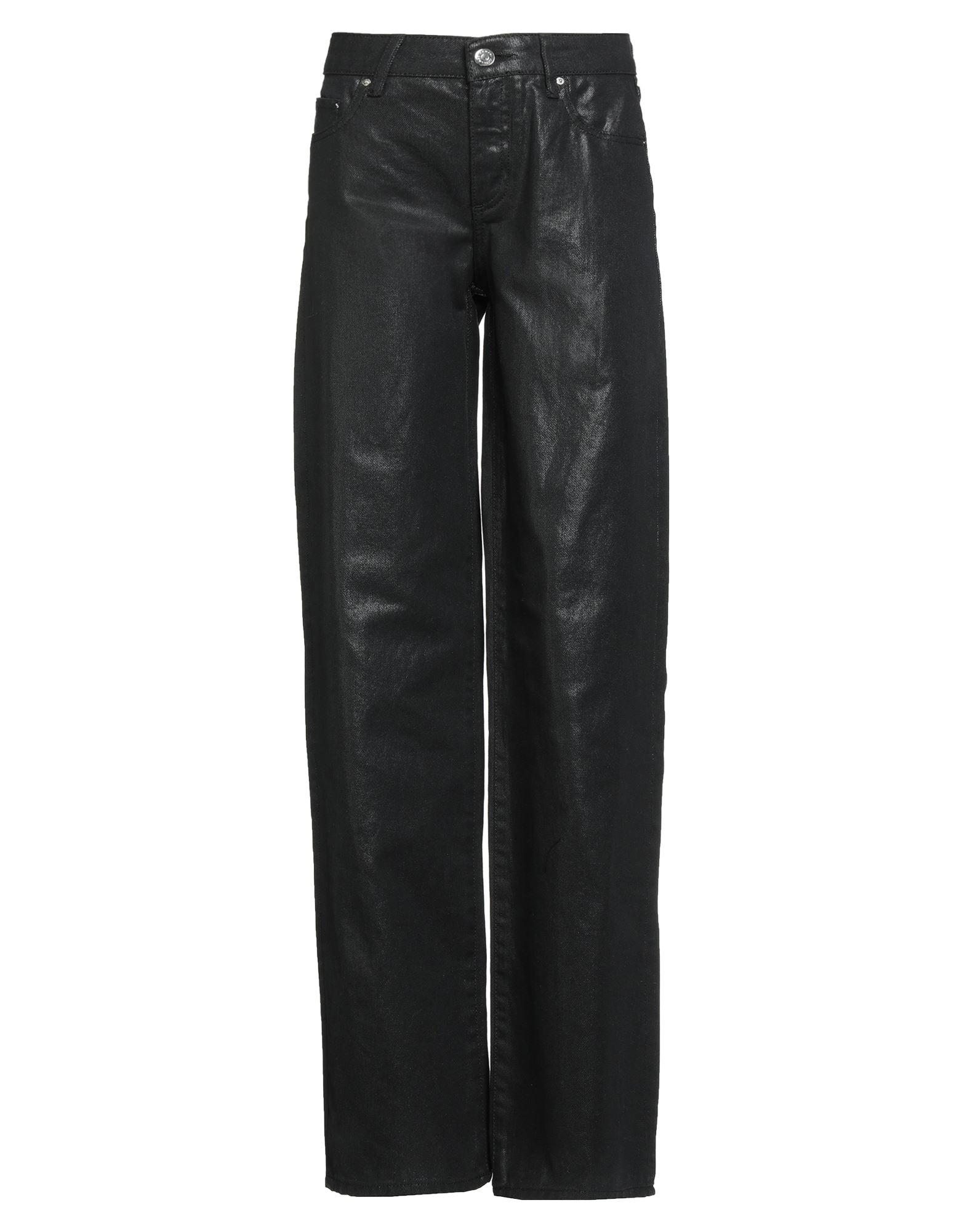 스트레이트 레그 진, 데님, 합성 소재, 솔리드 컬러, 브랜드 로고, 컬러 워싱, 노멀 웨이스트, 레귤러 핏, 지퍼 여밈, 1 버튼, 멀티 포켓, 세탁기로 세탁, 표백 금지, 건조기 사용불가, 동물성 비섬유 자재 함유. 이미지