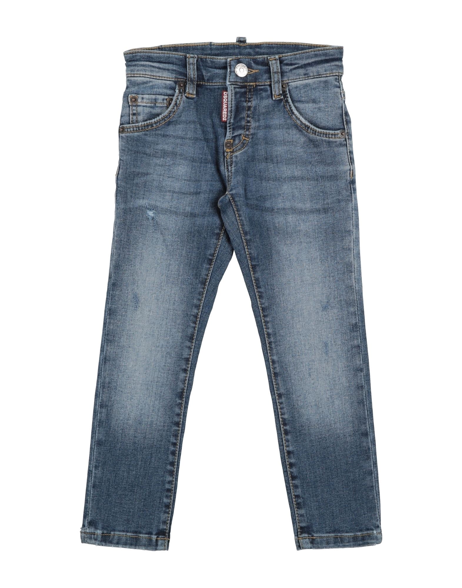 데님, 바랜 효과, 디스트레스드 효과, 브랜드 로고, 솔리드 컬러, 미디엄 워싱, 버튼 여밈, 멀티 포켓, 스트레치, 세탁기로 세탁, 표백 금지, 건조기 사용불가, 다림질 금지, 동물성 비섬유 자재 함유. 이미지