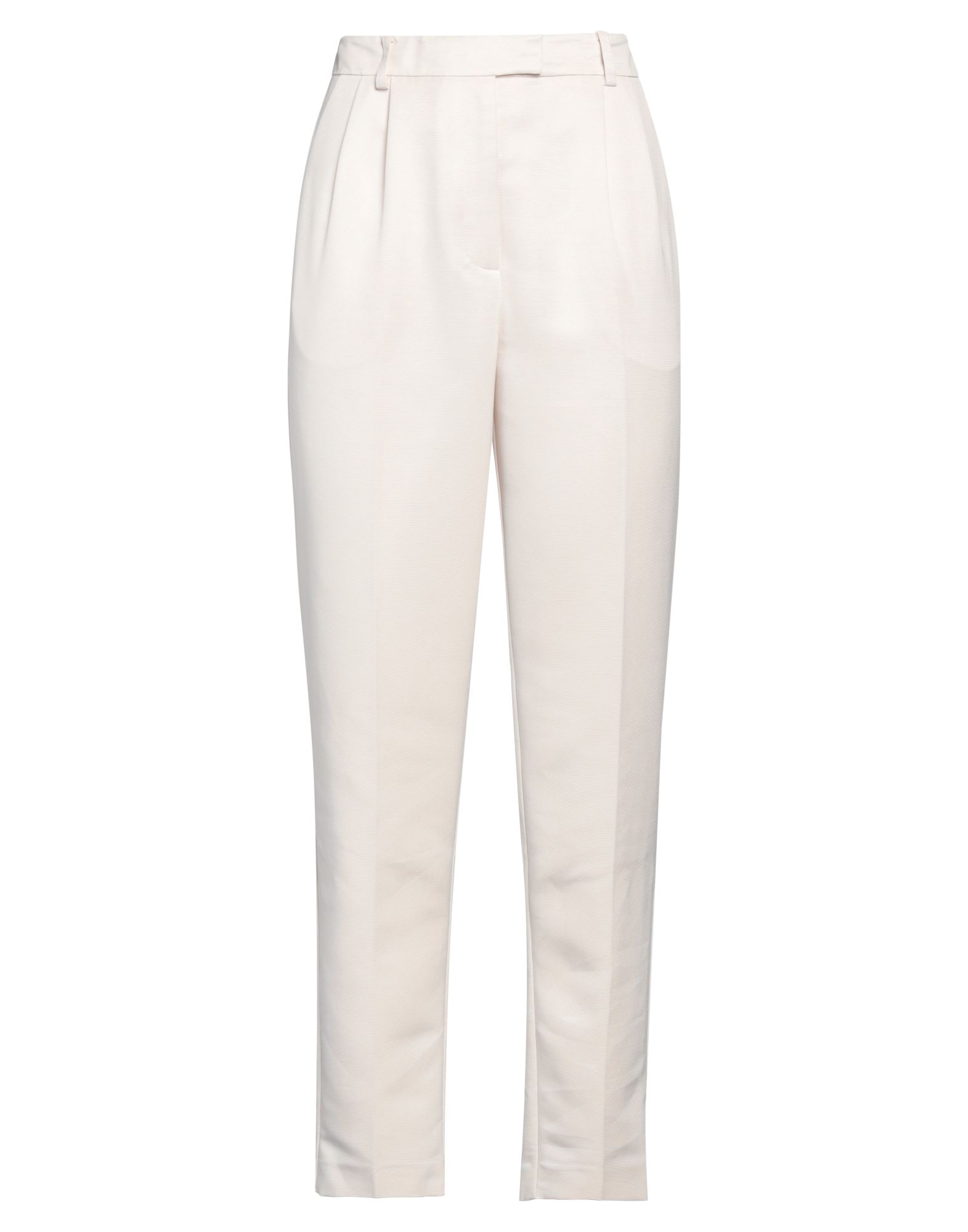 새틴, 장식 부착 없음, 솔리드 컬러, 하이 웨이스트, 테이퍼드 레그, 레귤러 핏, 더블버튼 여밈, 멀티 포켓, 치노. 이미지