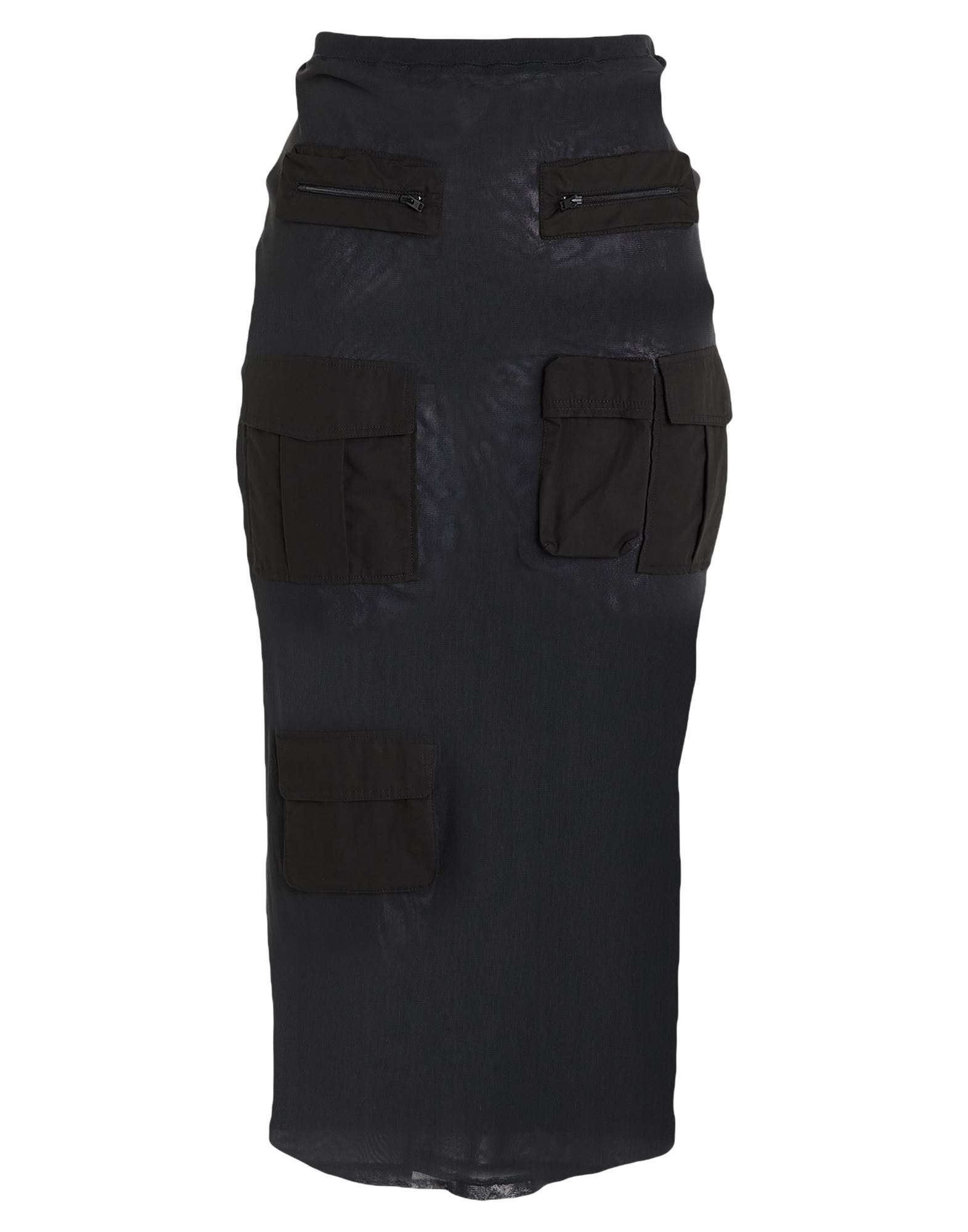 펜슬 스커트, 튤, 솔리드 컬러, 장식 부착 없음, 엘라스틱 웨이스트라인, 플랩 포켓, 세탁기로 세탁, 표백 금지, 건조기 사용불가. 이미지