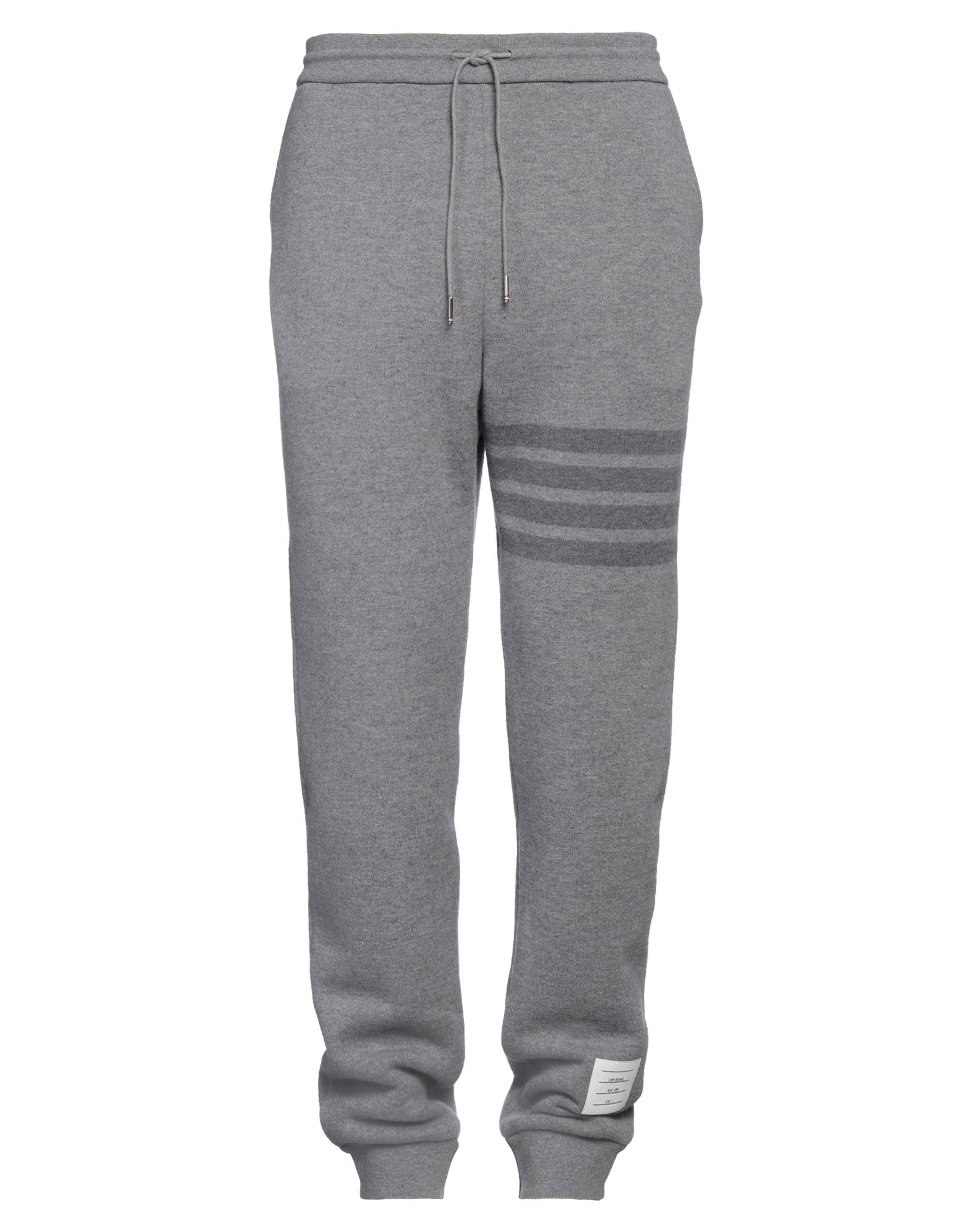 울, 멜란지 효과, 브랜드 로고, 스트라이프, 하이 웨이스트, 엘라스틱 웨이스트, 컴포트 핏, 드로스트링, 엘라스틱 헴라인, 멀티 포켓, 드라이클리닝, 건조기 사용불가, 표백 금지, 트랙 팬츠. 이미지