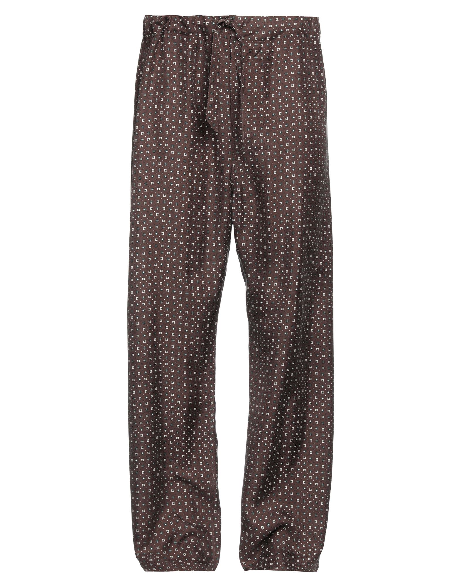 새틴, 장식 부착 없음, 멀티컬러 패턴, 하이 웨이스트, 스트레이트 레그, 레귤러 핏, 버튼 여밈, 셀프타이/스트링 여밈, 포켓 없음, 동물성 비섬유 자재 함유, 기타 바지. 이미지