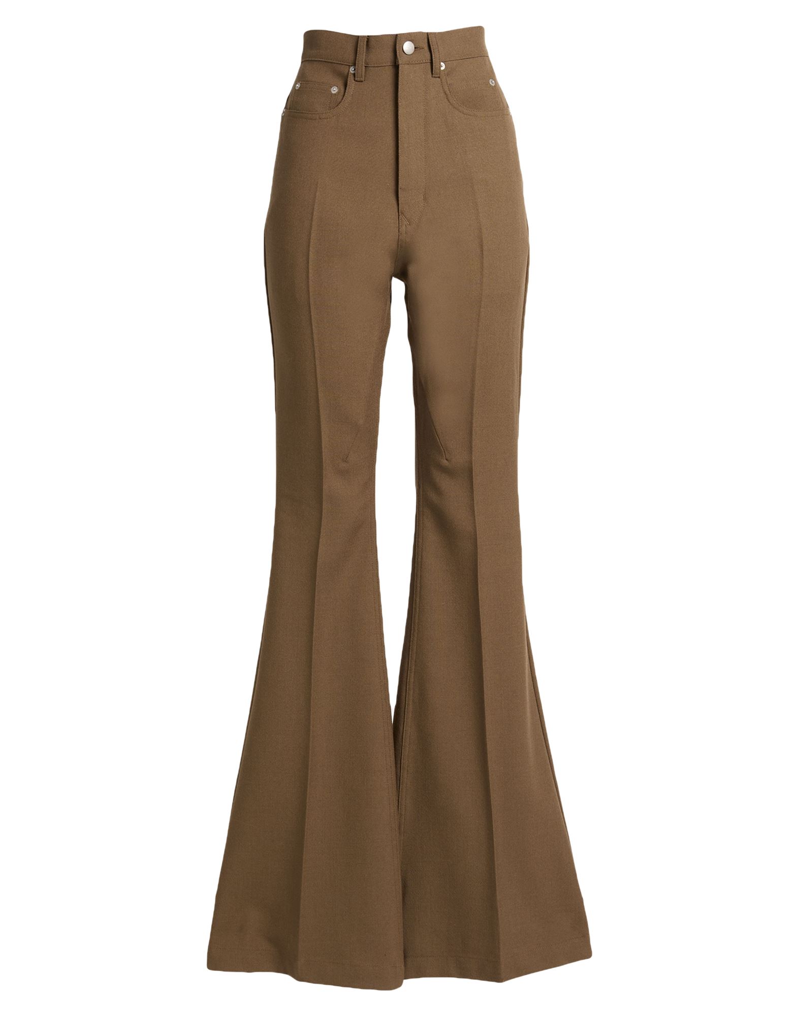 와이드 레그 팬츠, 우븐, 솔리드 컬러, 장식 부착 없음, 하이 웨이스트, 벨트 루프, 레귤러 핏, 버튼 여밈, 지퍼 여밈, 멀티 포켓, 드라이클리닝, 표백 금지, 건조기 사용불가. 이미지