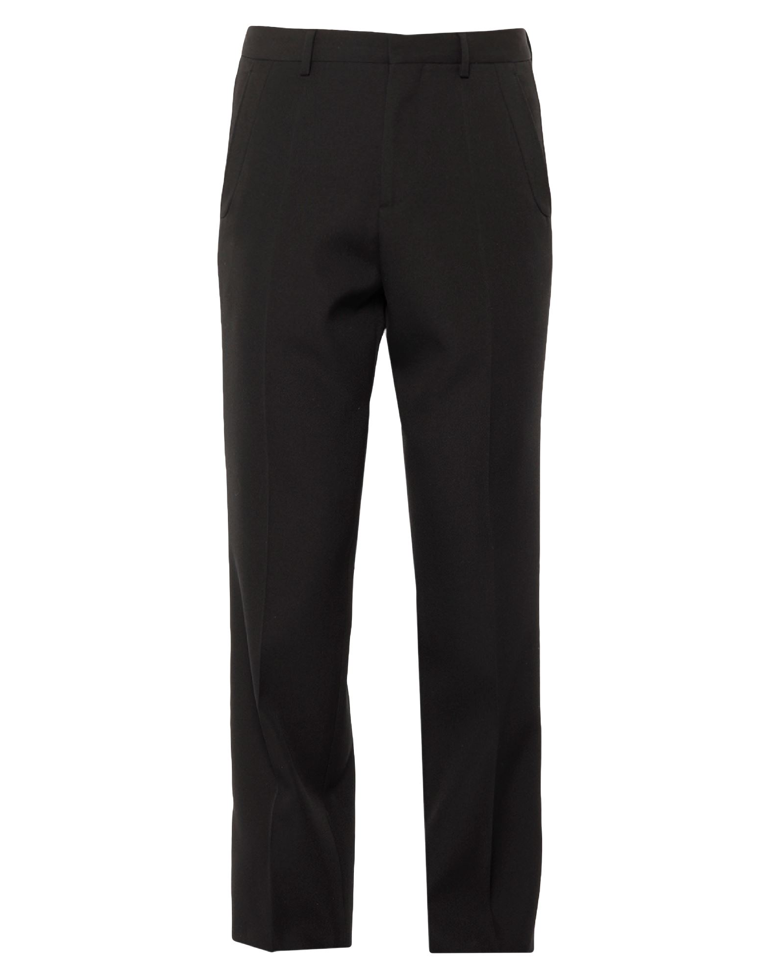 테일러드 팬츠, 울 보일, 솔리드 컬러, 장식 부착 없음, 노멀 웨이스트, 스트레이트 레그, 레귤러 핏, 멀티 포켓, get it right with this designer outfit , impeccable for a chic office outfit or a special occasion. 이미지