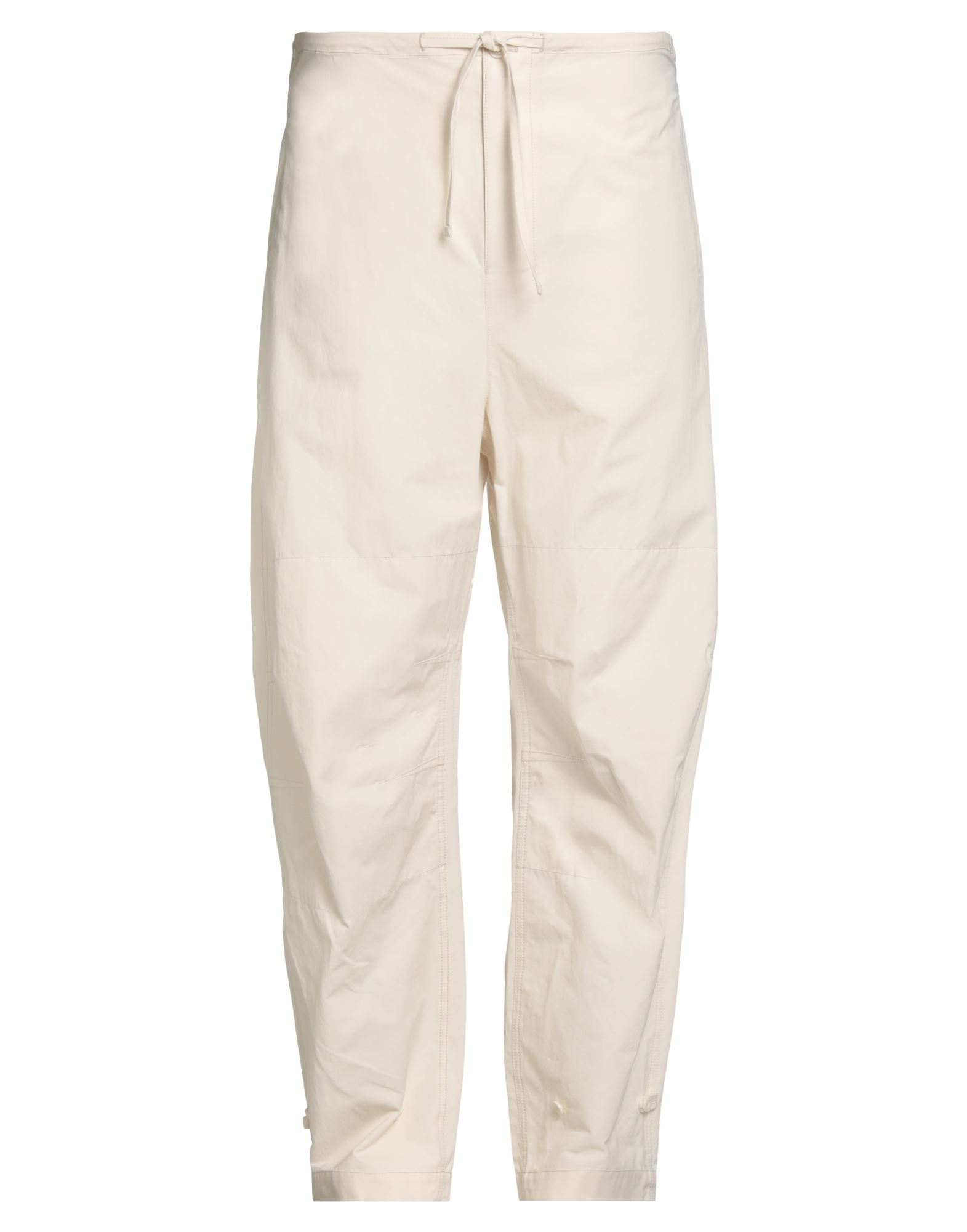 치노 팬츠, 우븐, 솔리드 컬러, 장식 부착 없음, 하이 웨이스트, 드로스트링 웨이스트, 테이퍼드 레그, 레귤러 핏, 지퍼 여밈, 1 버튼, 슬릿 포켓, 플랩 포켓, 세탁기 세탁 또는 드라이클리닝, 표백 금지, 건조기 사용불가. 이미지