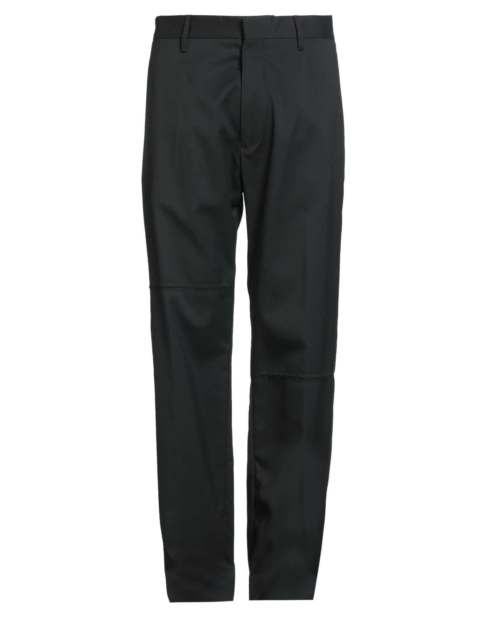 캐주얼 팬츠, 우븐, 솔리드 컬러, 장식 부착 없음, 하이 웨이스트, 벨트 루프, 스트레이트 레그, 레귤러 핏, 지퍼 여밈, 후크 여밈, 멀티 포켓, 드라이클리닝, 표백 금지, 건조기 사용불가. 이미지