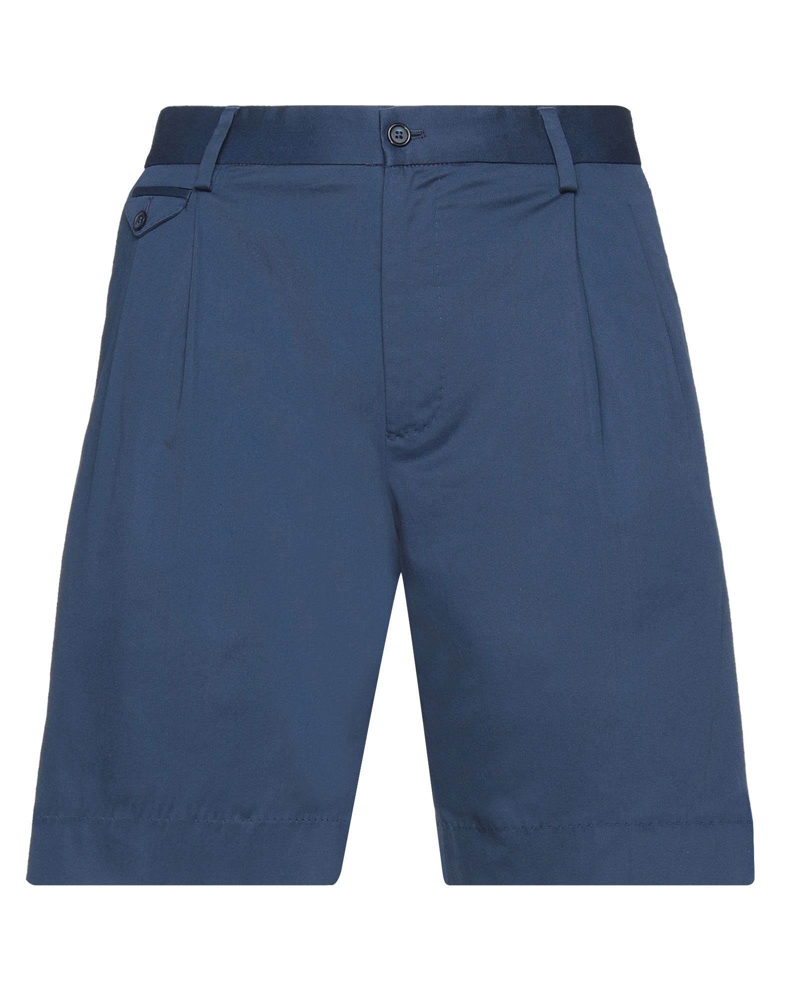 우븐, 브랜드 로고, 솔리드 컬러, 하이 웨이스트, 벨트 루프, 멀티 포켓, 스트레치, 포멀 쇼츠. 이미지