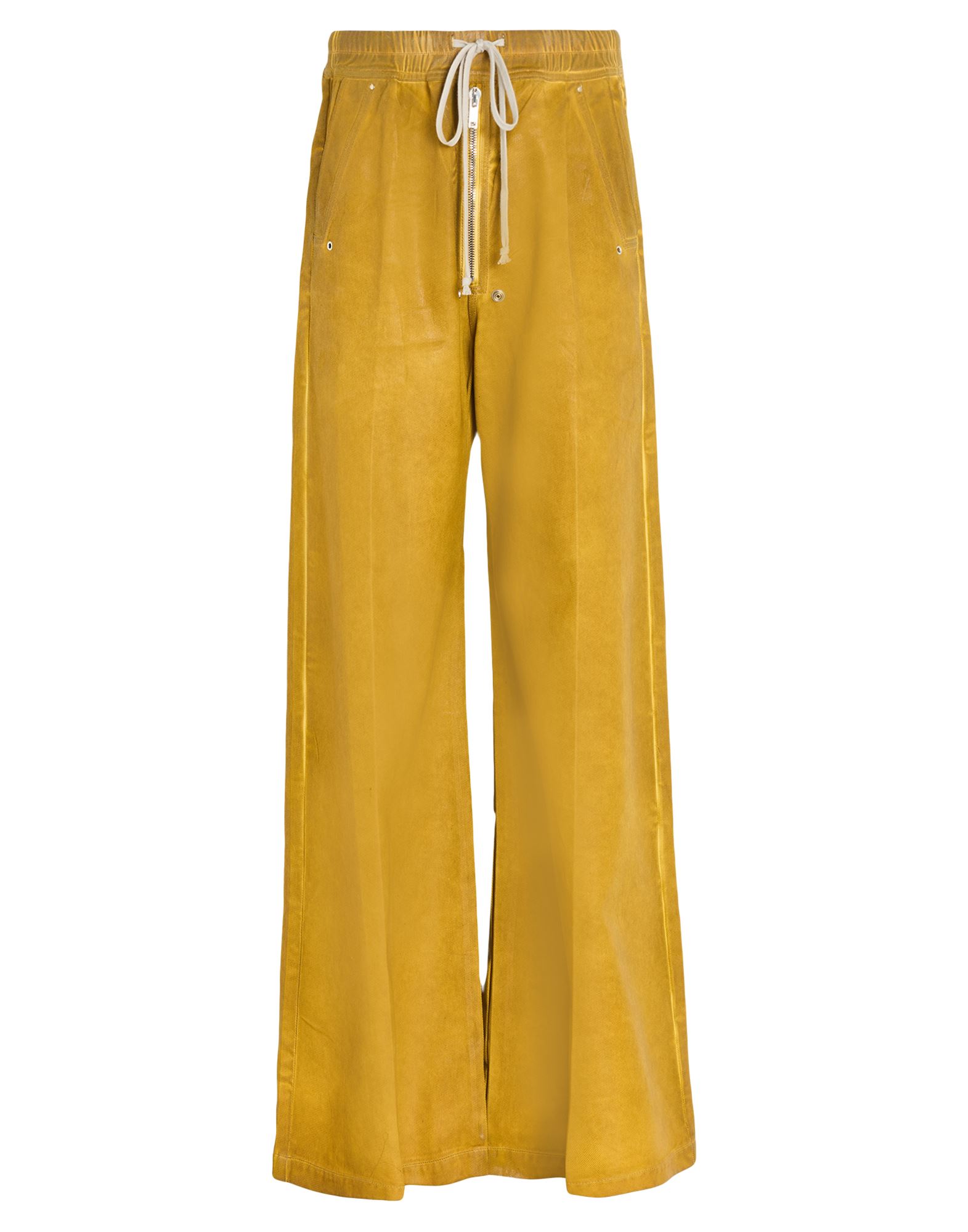 캐주얼 팬츠, 트윌, 코팅 효과, 솔리드 컬러, 장식 부착 없음, 하이 웨이스트, 드로스트링 웨이스트, 와이드 레그, 컴포트 핏, 지퍼 여밈, 멀티 포켓, 손세탁, 표백 금지, 건조기 사용불가. 이미지