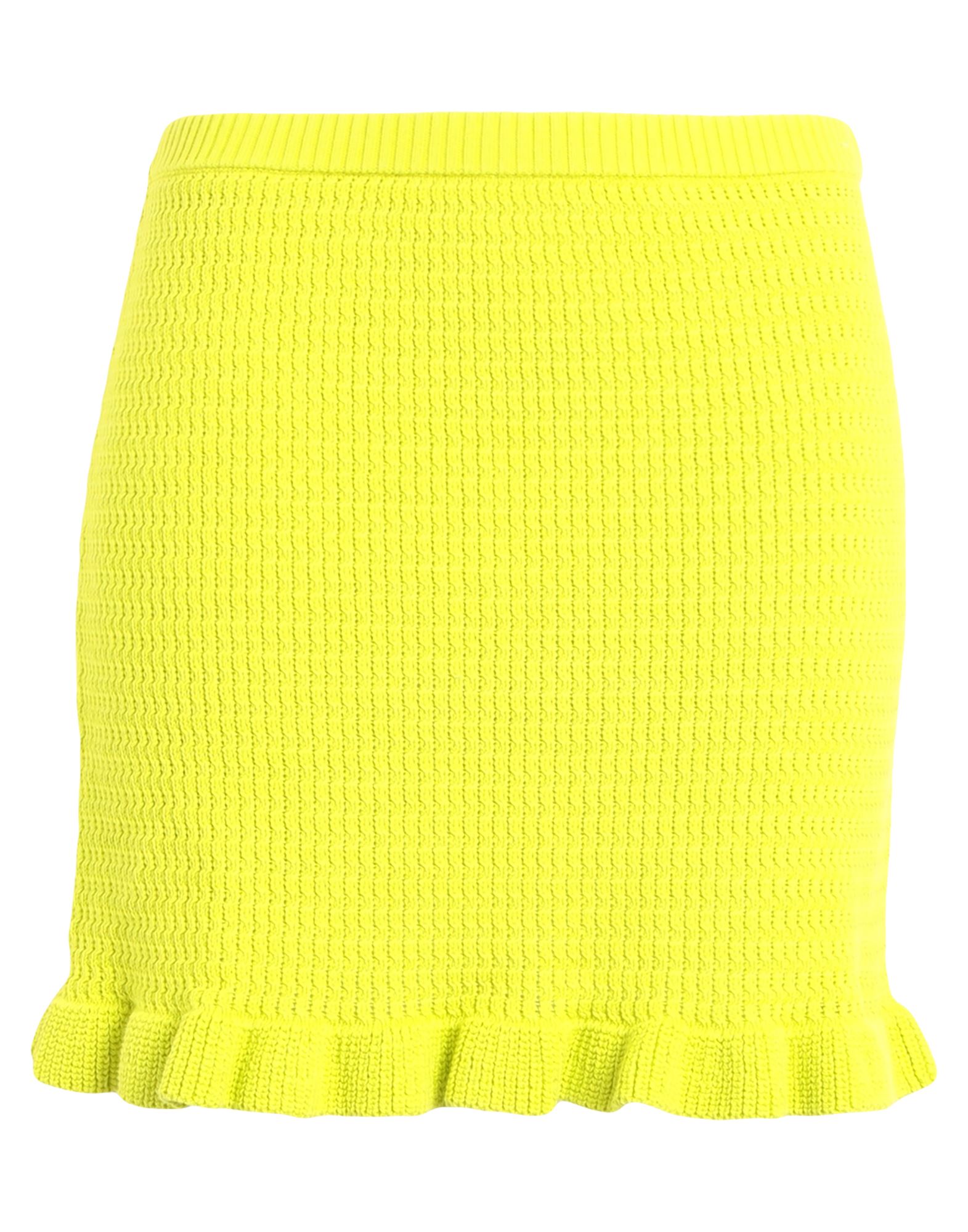 플레어 스커트, 니트 소재, 라이트웨이트 니트, 솔리드 컬러, 러플, 안감없음, 이 브랜드는 지속 가능한 면화 재배를 지원하는 better cotton initiative(bci)의 회원입니다. 이미지