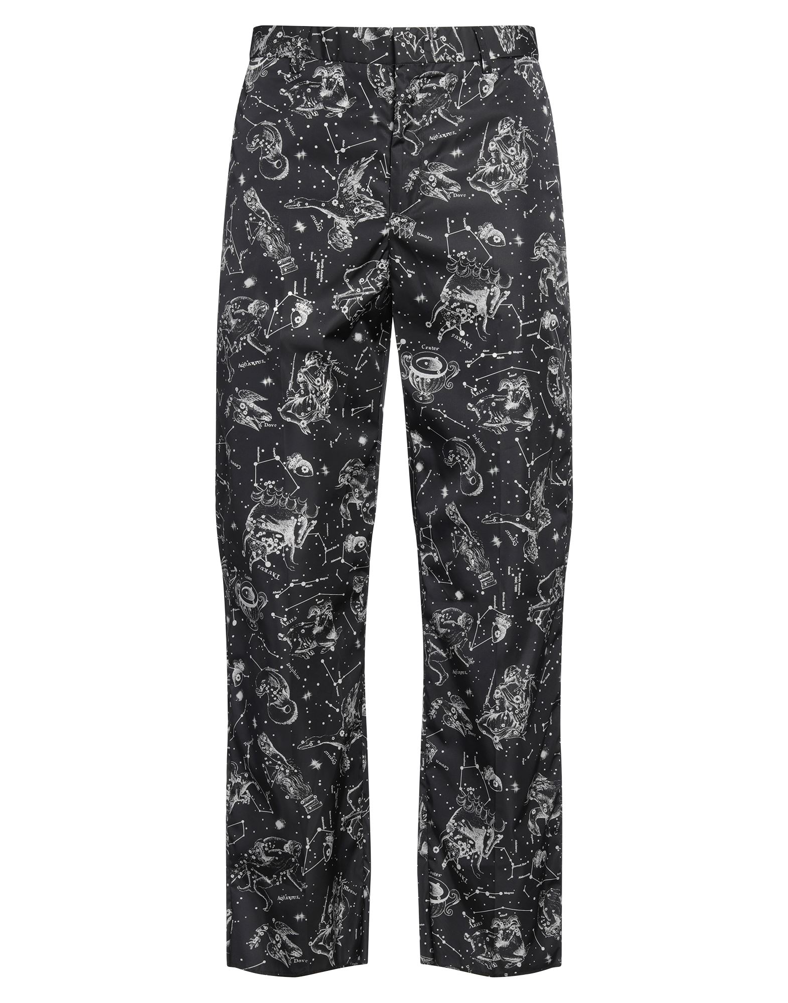 테크니컬 패브릭, 장식 부착 없음, 투톤 패턴, 하이 웨이스트, 테이퍼드 레그, 레귤러 핏, 지퍼 여밈, 후크 여밈, 멀티 포켓, 손세탁, 표백 금지, 건조기 사용불가, 캐주얼 팬츠. 이미지