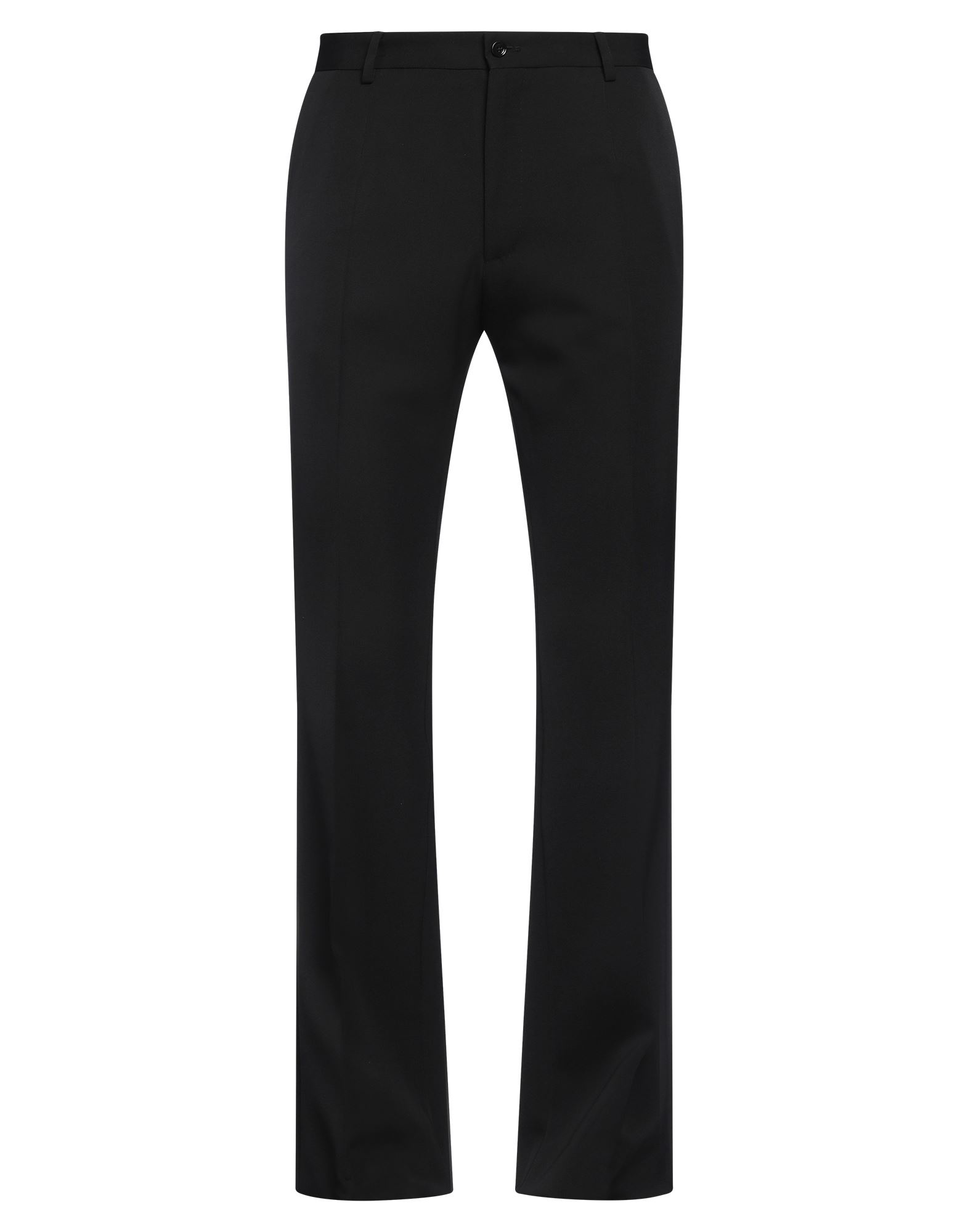 울 보일, 장식 부착 없음, 솔리드 컬러, 하이 웨이스트, 벨트 루프, 플레어 레그, 레귤러 핏, 지퍼 여밈, 1 버튼, 멀티 포켓, 드라이클리닝, 표백 금지, 건조기 사용불가, 테일러드 팬츠. 이미지