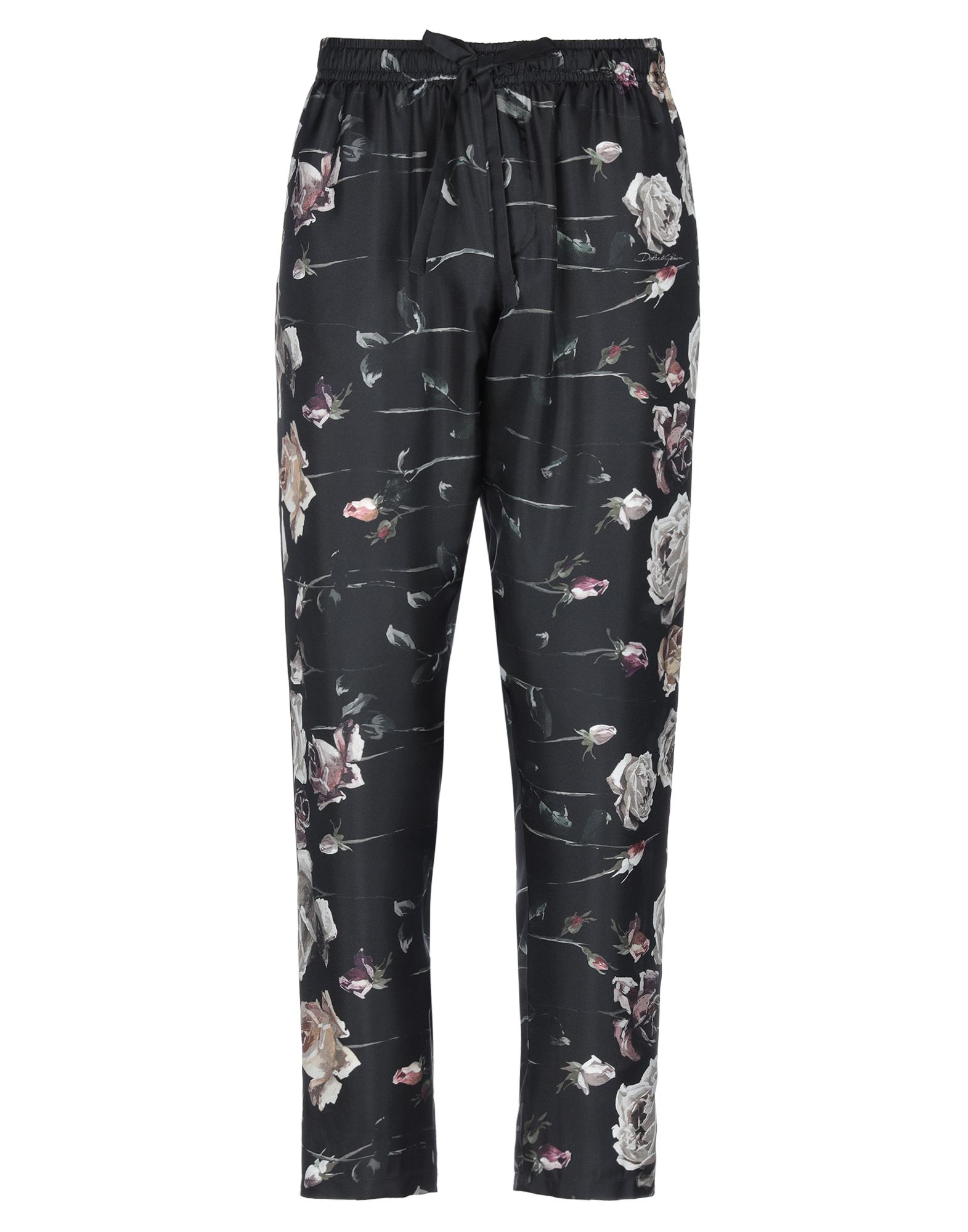 트윌, 플로럴 모티브, 장식 부착 없음, 노멀 웨이스트, regular fit, 테이퍼드 레그, 드로스트링, 멀티 포켓. 이미지