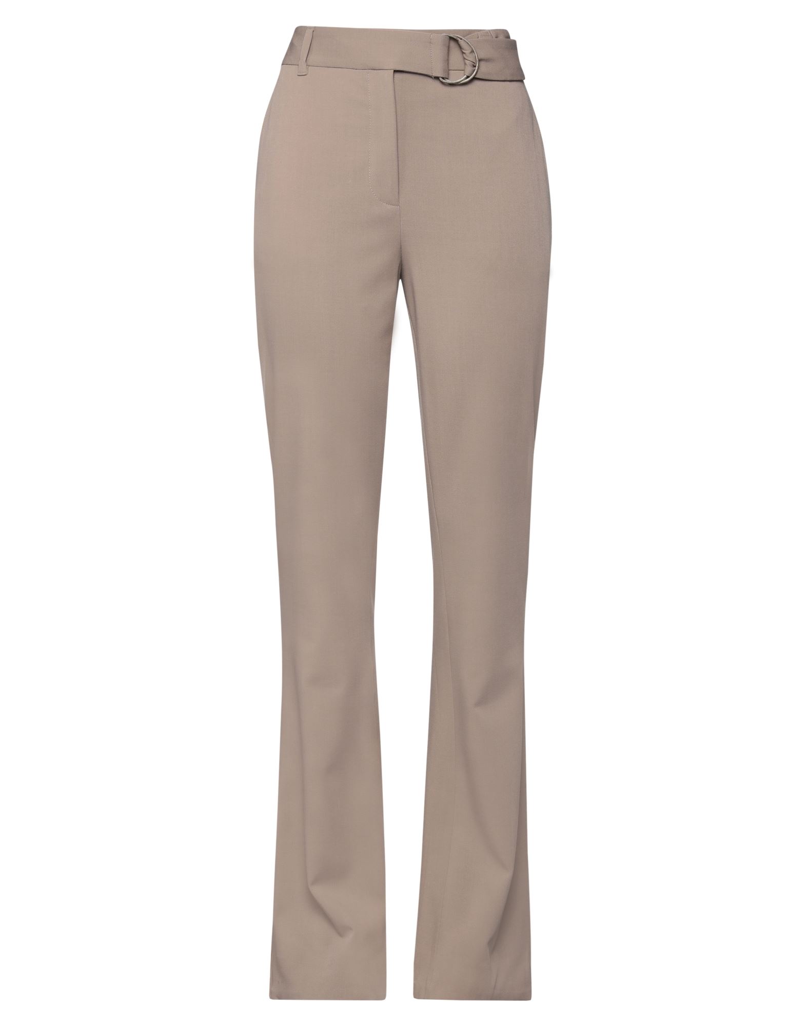 평직, 장식 부착 없음, 솔리드 컬러, 하이 웨이스트, 플레어 레그 스타일, regular fit, 버튼 여밈, 지퍼 클로저, 멀티 포켓, 스트레치, 테일러드. 이미지