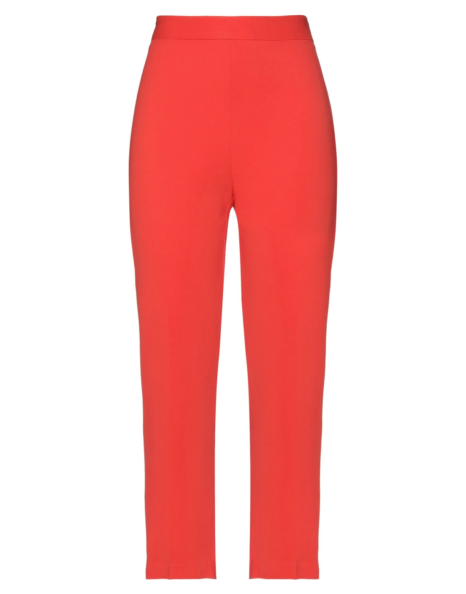 스트레이트 레그 팬츠, 크레이프, 솔리드 컬러, 장식 부착 없음, 하이 웨이스트, 레귤러 핏, 후크 여밈, 지퍼 여밈, 포켓 없음, 스트레치. 이미지