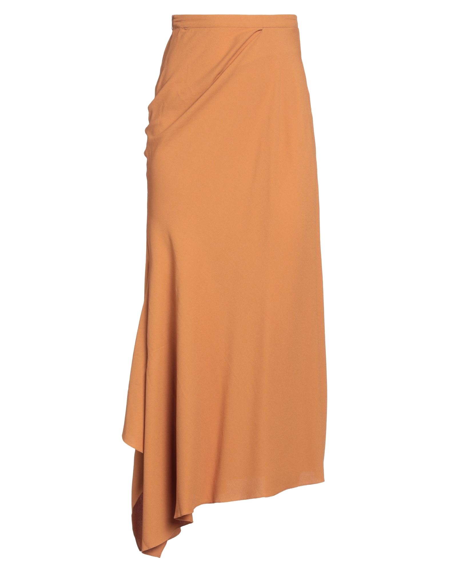 크레이프, 장식 부착 없음, 솔리드 컬러, 지퍼 여밈, 포켓 없음, 세탁기로 세탁, 건조기 사용불가, 비대칭 스커트. 이미지