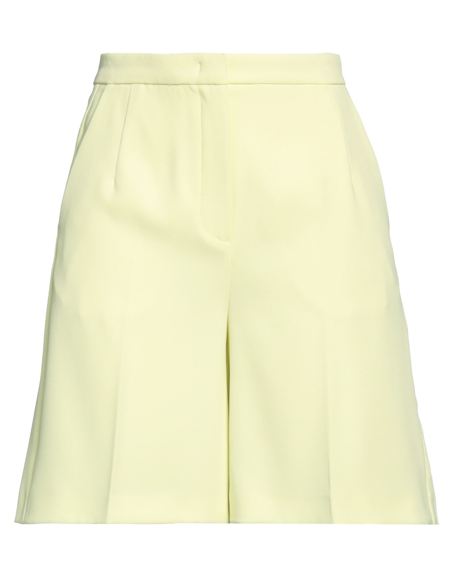 버뮤다 쇼츠, 크레이프, 장식 부착 없음, 솔리드 컬러, 하이 웨이스트, 지퍼 여밈, 후크 여밈, 멀티 포켓, 스트레치, 세탁기로 세탁, 건조기 사용불가. 이미지