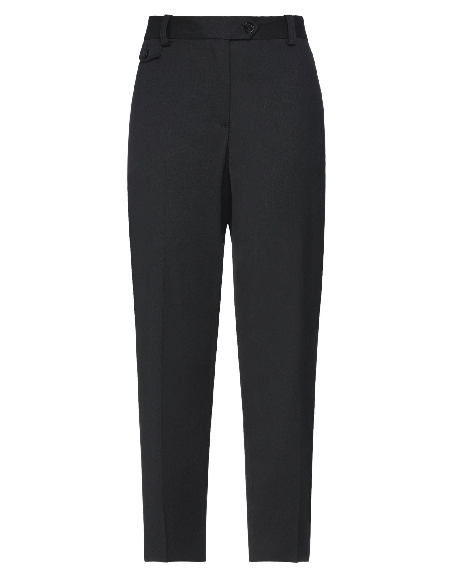 크레이프, 장식 부착 없음, 솔리드 컬러, 하이 웨이스트, regular fit, 테이퍼드 레그, 버튼 & 지퍼, 멀티 포켓, 스트레치. 이미지