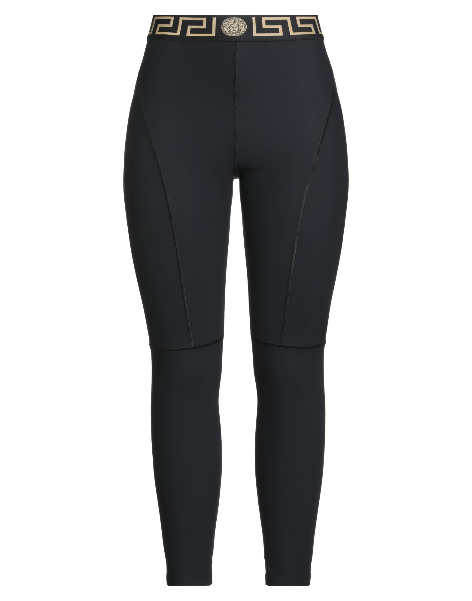 레깅스, 합성 저지, 솔리드 컬러, 브랜드 로고, 하이 웨이스트, 엘라스틱 웨이스트라인, 스키니, 스트레치, 세탁기로 세탁, 표백 금지, 건조기 사용불가. 이미지