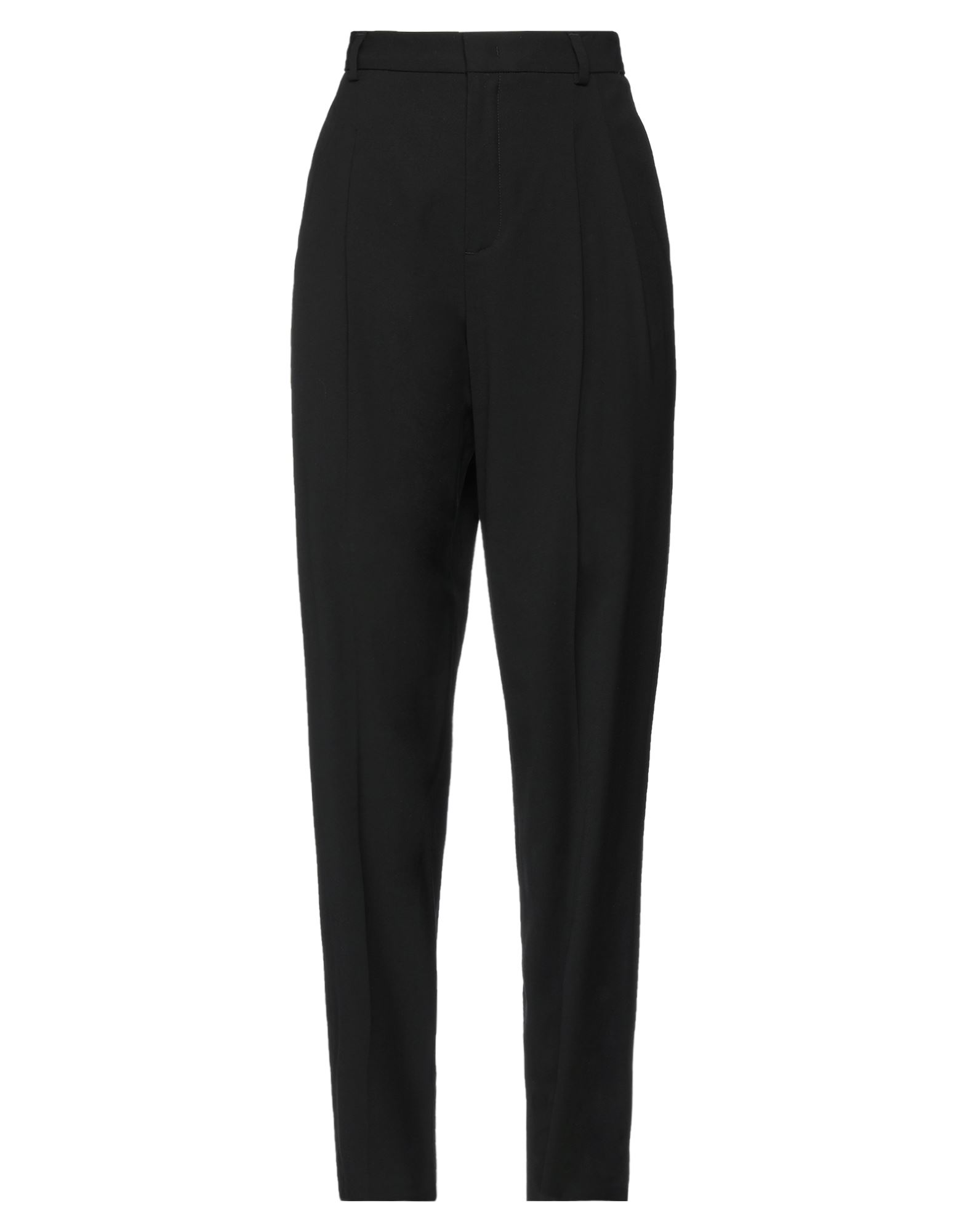 트윌, 장식 부착 없음, 솔리드 컬러, 하이 웨이스트, 테이퍼드 레그, 레귤러 핏, 지퍼 클로저, 훅&아이, 멀티 포켓, 테일러드. 이미지