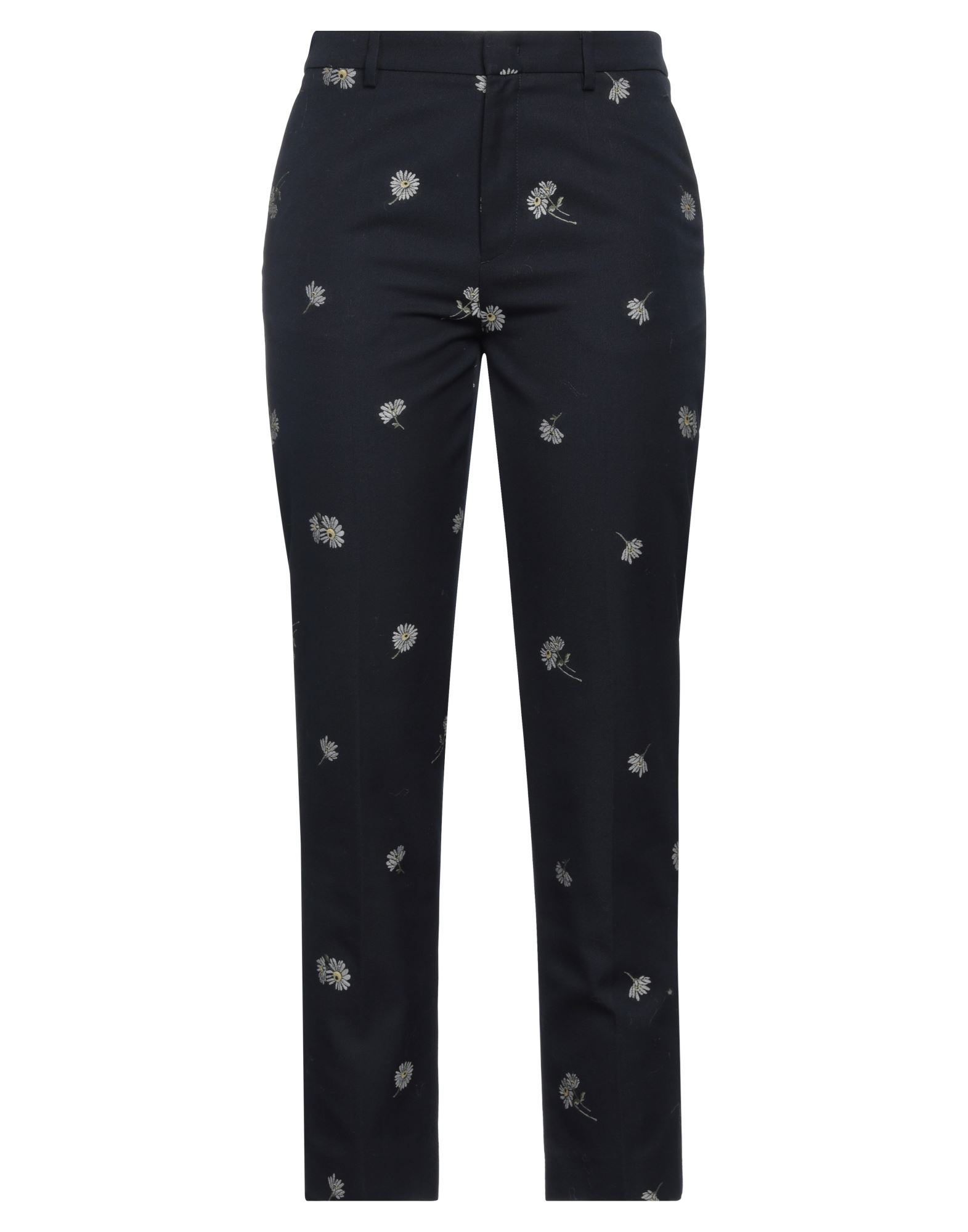 트윌, 장식 부착 없음, 플로럴 모티브, 하이 웨이스트, 테이퍼드 레그, 레귤러 핏, 지퍼 클로저, 훅&아이, 멀티 포켓, 치노. 이미지