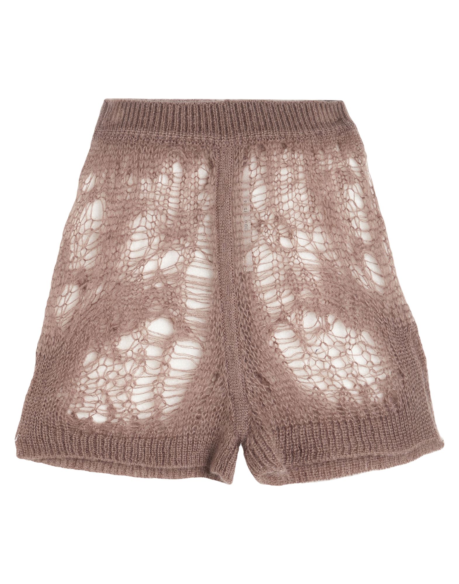 캐주얼 쇼츠, 니트 소재, 라이트웨이트 니트, 솔리드 컬러, 장식 부착 없음, 하이 웨이스트, 레귤러 핏, 포켓 없음, 스트레치, 손세탁 또는 드라이클리닝, 표백 금지, 건조기 사용불가. 이미지