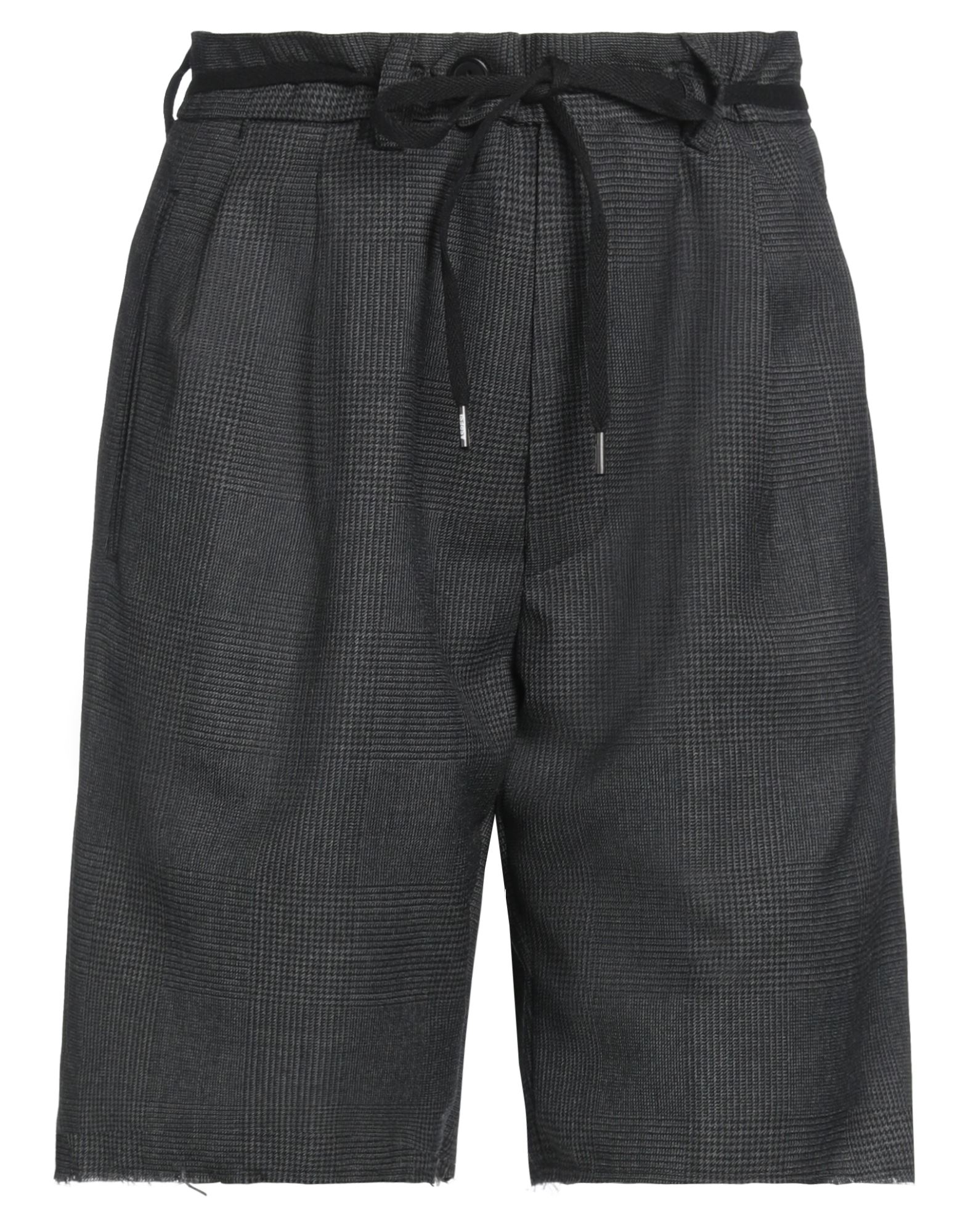 울 보일, 벨트, 프린스 오브 웨일스, 하이 웨이스트, 지퍼 여밈, 버튼 여밈, 멀티 포켓, 드라이클리닝, 표백 금지, 건조기 사용불가, 반바지. 이미지