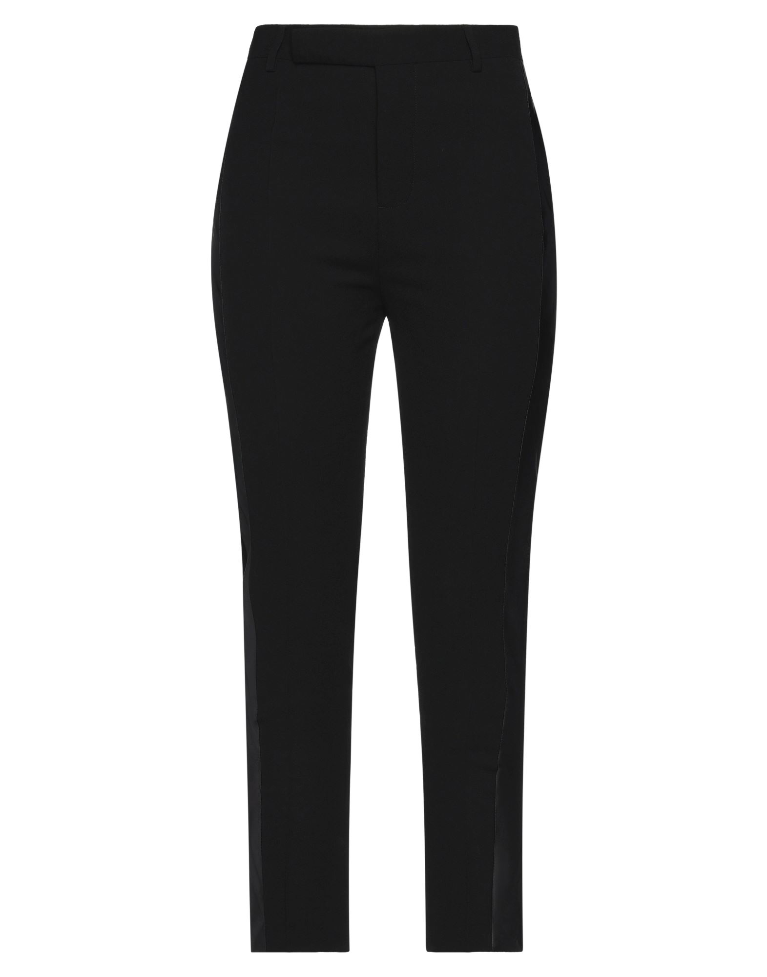 스트레이트 레그 팬츠, 새틴, 솔리드 컬러, 장식 부착 없음, 노멀 웨이스트, 레귤러 핏, 후크 여밈, 버튼 여밈, 멀티 포켓. 이미지