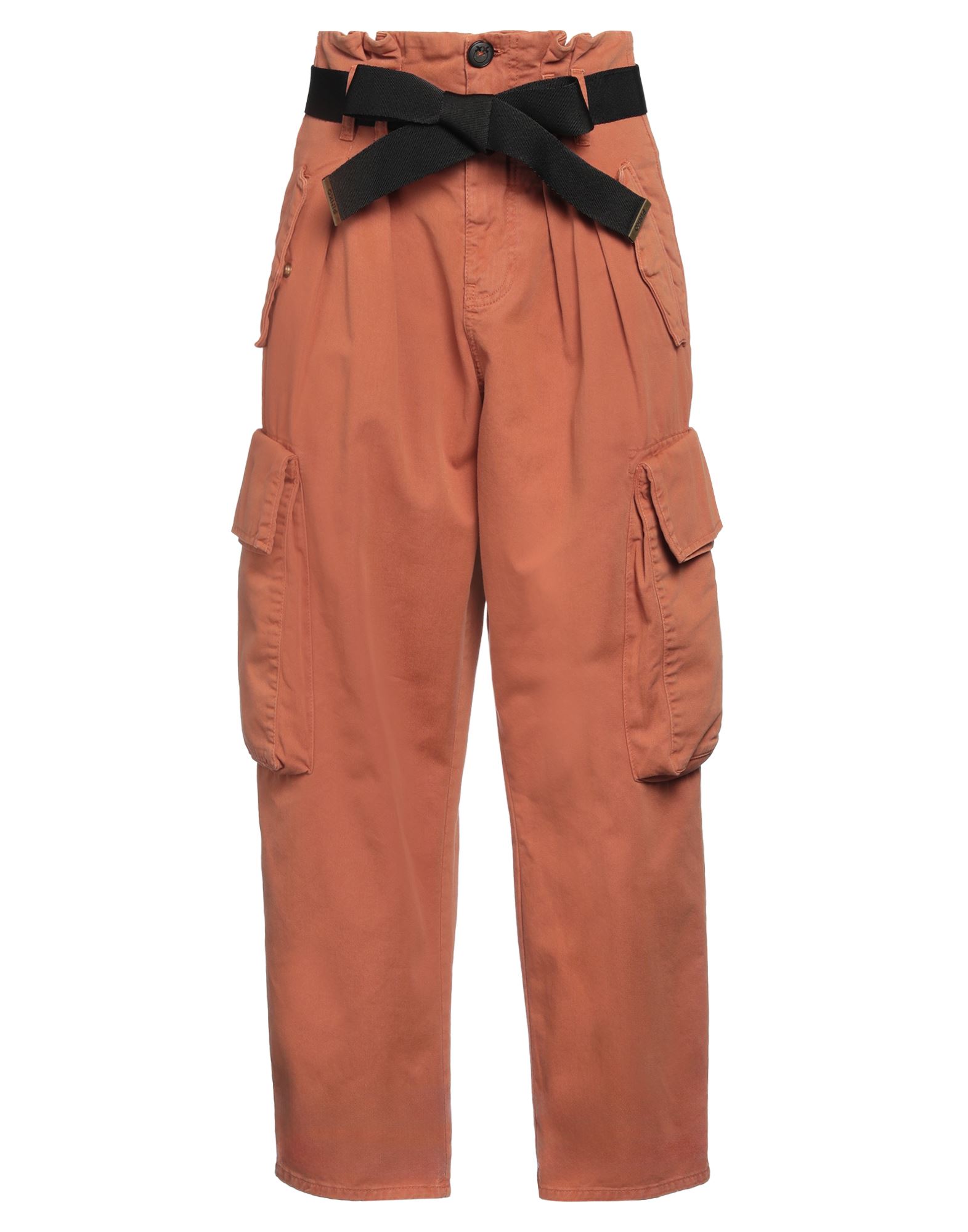 카고 팬츠, 개버딘, 솔리드 컬러, 벨트, 하이 웨이스트, 벨트 루프, 컴포트 핏, 지퍼 여밈, 1 버튼, 멀티 포켓, 세탁기로 세탁, 표백 금지, 건조기 사용불가. 이미지