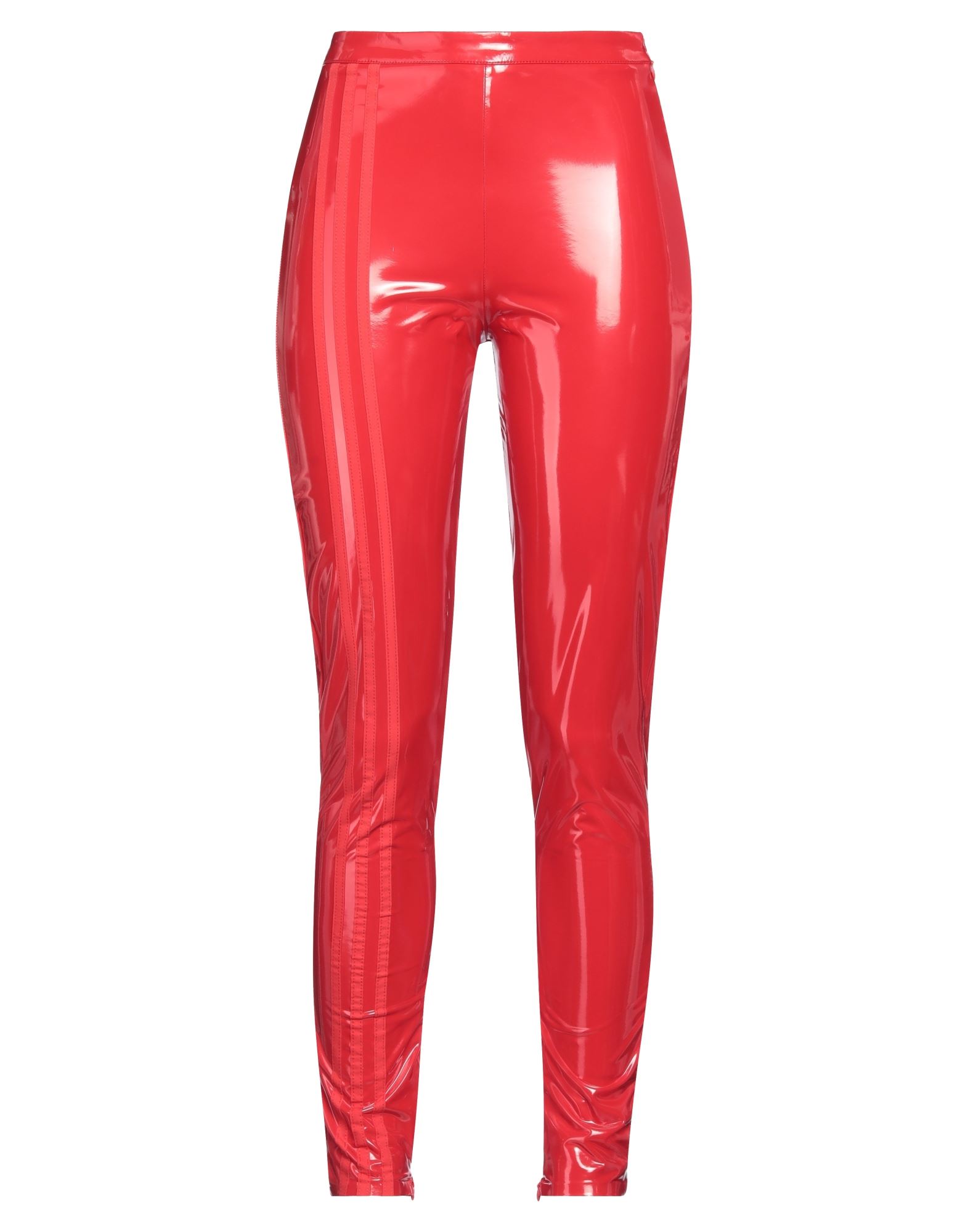 스키니 팬츠, 인조가죽, 페이턴트 효과, 장식 부착 없음, 솔리드 컬러, 하이 웨이스트, 스키니, 후크 여밈, 지퍼 여밈, 손세탁, 표백 금지, 건조기 사용불가, 다림질 금지. 이미지