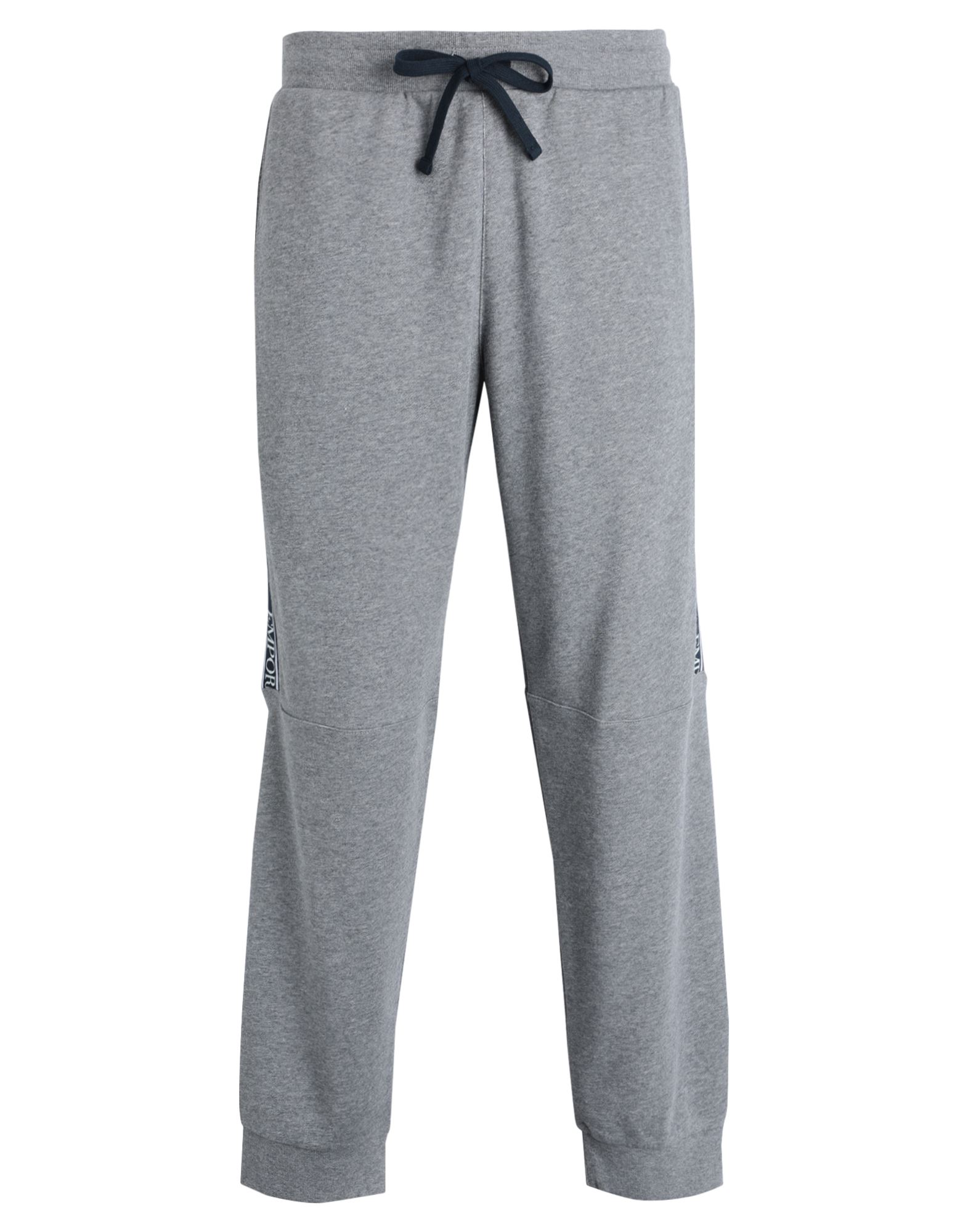 프렌치 테리, 사이드 스트라이프, 브랜드 로고, 장식 디테일 솔리드 컬러, 컴포트 핏, 드로스트링 여밈, 멀티 포켓, 세탁기로 세탁, 표백 금지, 건조기 사용불가, 트랙 팬츠. 이미지