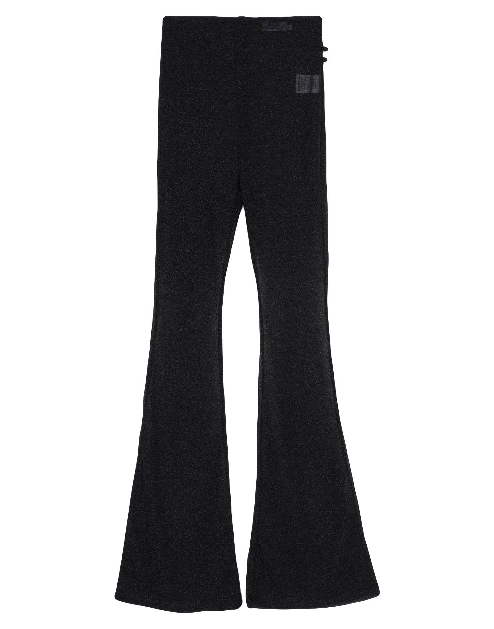 저지, 라메, 로고, 솔리드 컬러, 하이 웨이스트, regular fit, 플레어 & 와이드 레그, κλείσιμο με φερμουάρ, 포켓 없음. 이미지